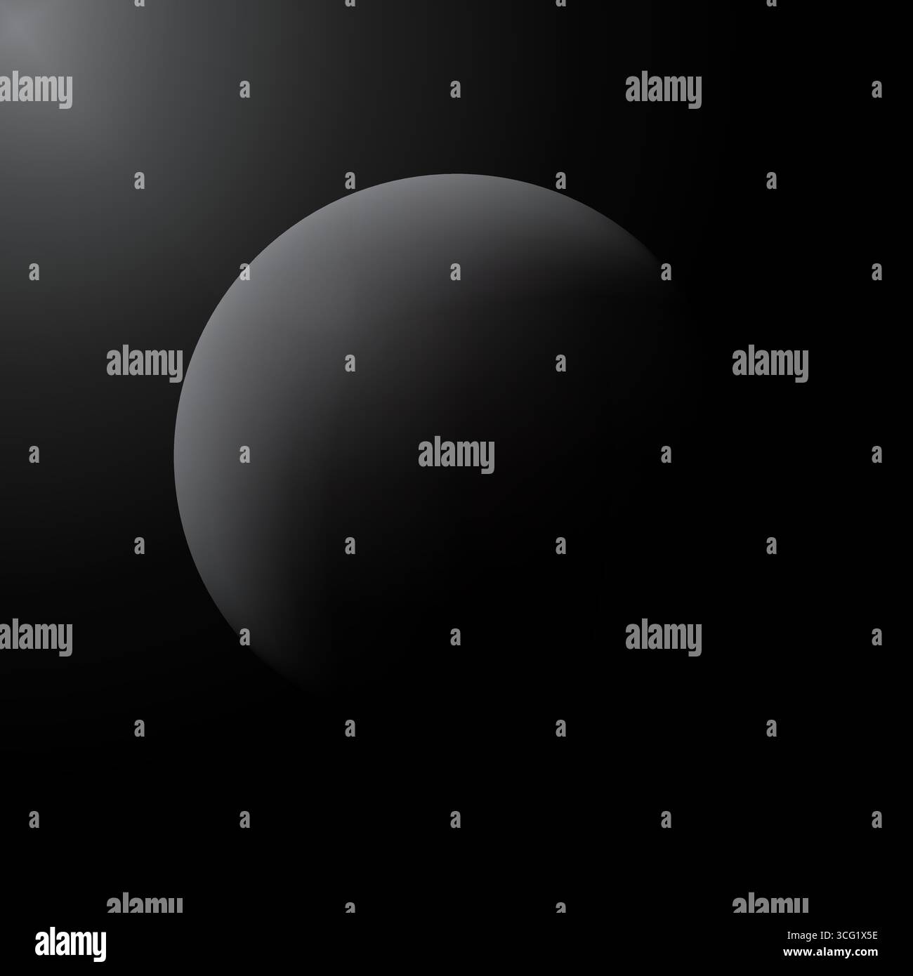 Dunkelgraue Kugel. Verlaufsschattierung. Kosmisches Vektorobjekt. Abstraktes Planetensymbol. Stock Vektor