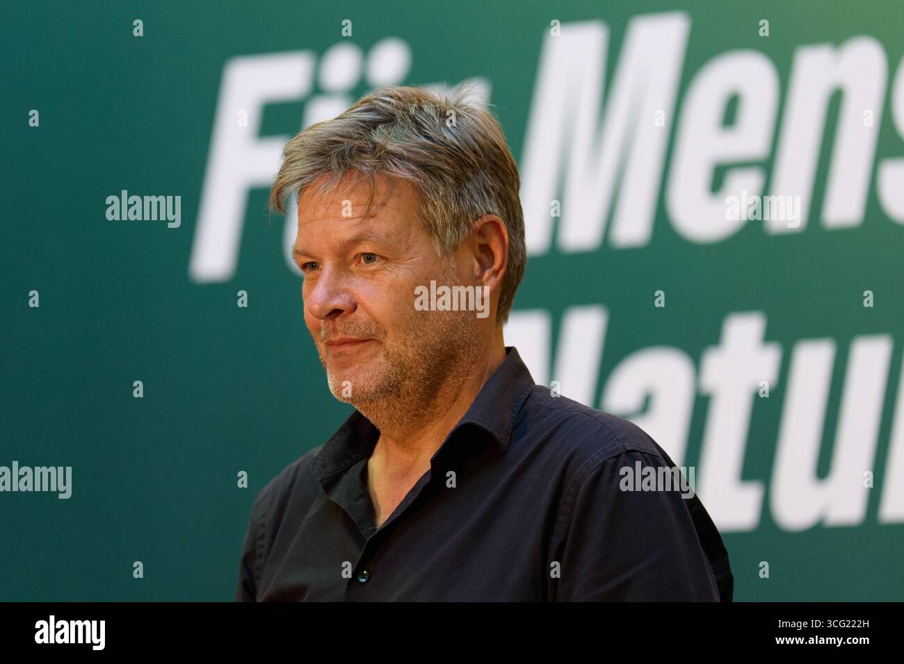 Weimar, Deutschland – 29.08.2024: Robert Habeck, deutscher Vizekanzler und Bundesminister für Wirtschaft und Klimaschutz 12/2021–05/2025 Stockfoto