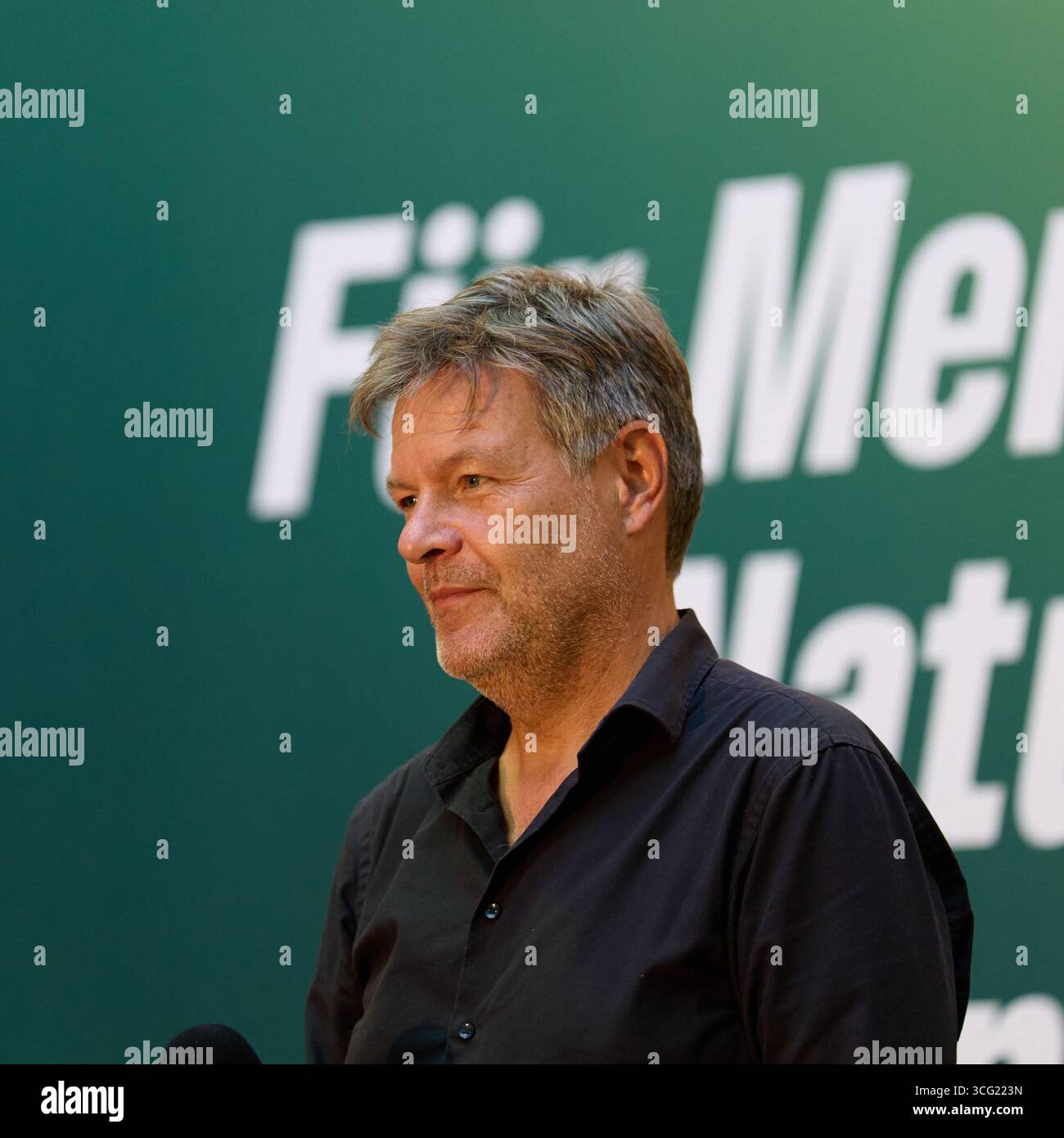 Weimar, Deutschland – 29.08.2024: Robert Habeck, deutscher Vizekanzler und Bundesminister für Wirtschaft und Klimaschutz 12/2021–05/2025 Stockfoto