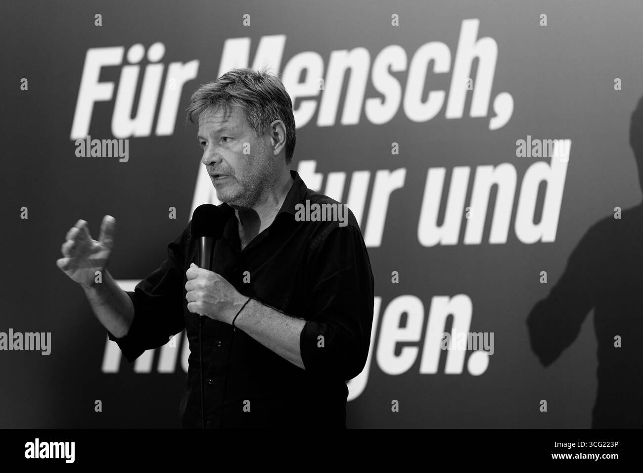 Weimar, Deutschland – 29.08.2024: Robert Habeck, deutscher Vizekanzler und Bundesminister für Wirtschaft und Klimaschutz 12/2021–05/2025 Stockfoto