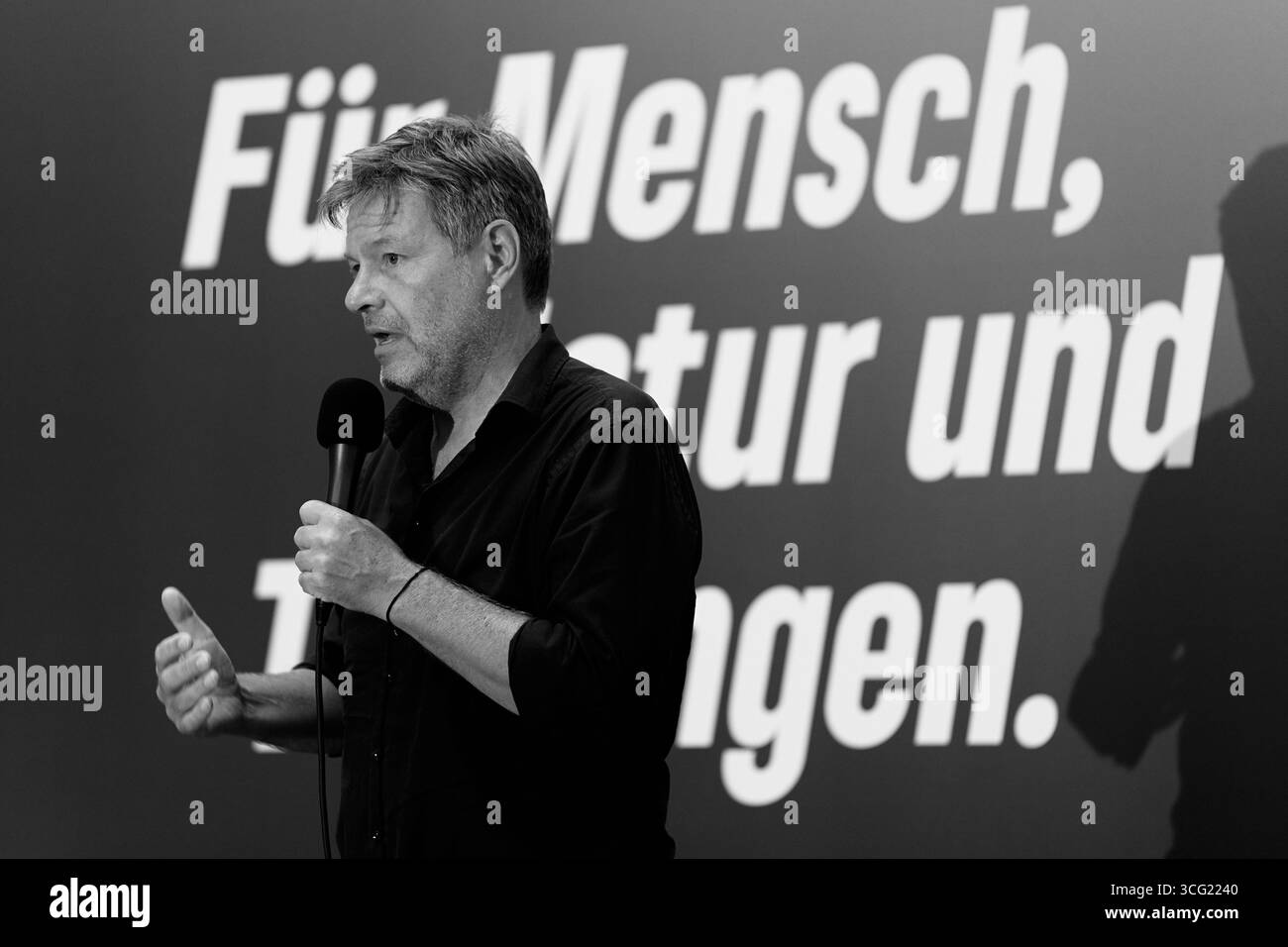 Weimar, Deutschland – 29.08.2024: Robert Habeck, deutscher Vizekanzler und Bundesminister für Wirtschaft und Klimaschutz 12/2021–05/2025 Stockfoto