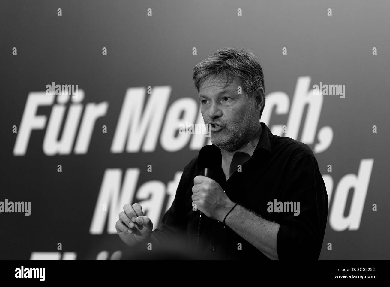 Weimar, Deutschland – 29.08.2024: Robert Habeck, deutscher Vizekanzler und Bundesminister für Wirtschaft und Klimaschutz 12/2021–05/2025 Stockfoto