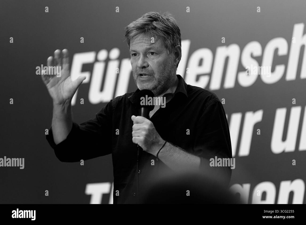 Weimar, Deutschland – 29.08.2024: Robert Habeck, deutscher Vizekanzler und Bundesminister für Wirtschaft und Klimaschutz 12/2021–05/2025 Stockfoto