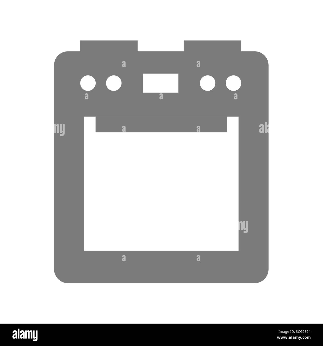 Einfaches Vektorsymbol für den Ofen. Haushaltsgerät mit Herdsymbol. Stock Vektor