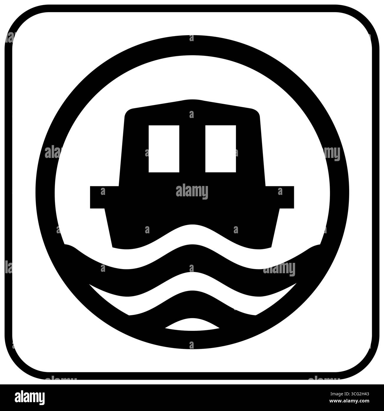 Symbol für Bootsverleih Stockfoto