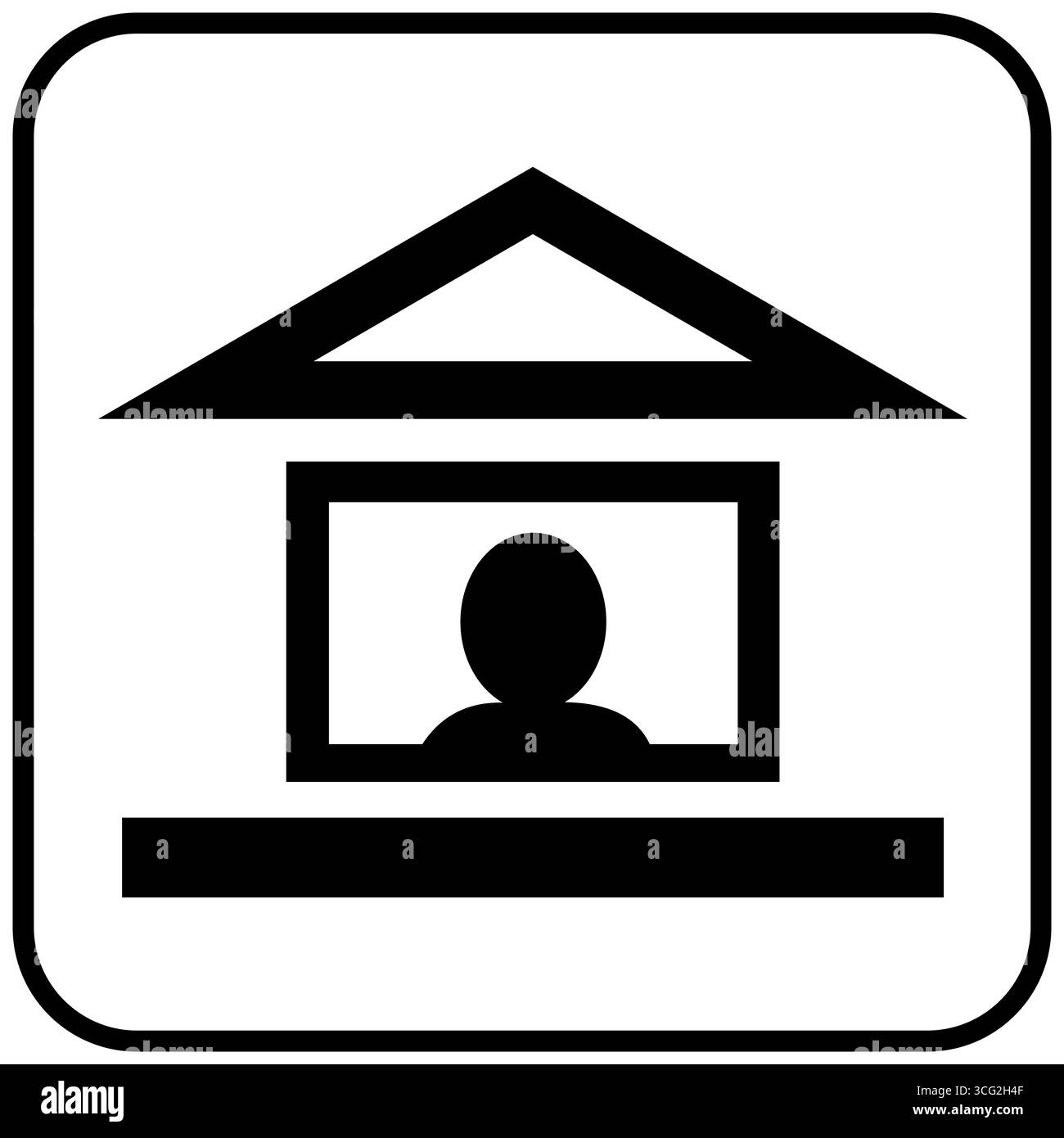 Symbol der Kunstgalerie Stockfoto