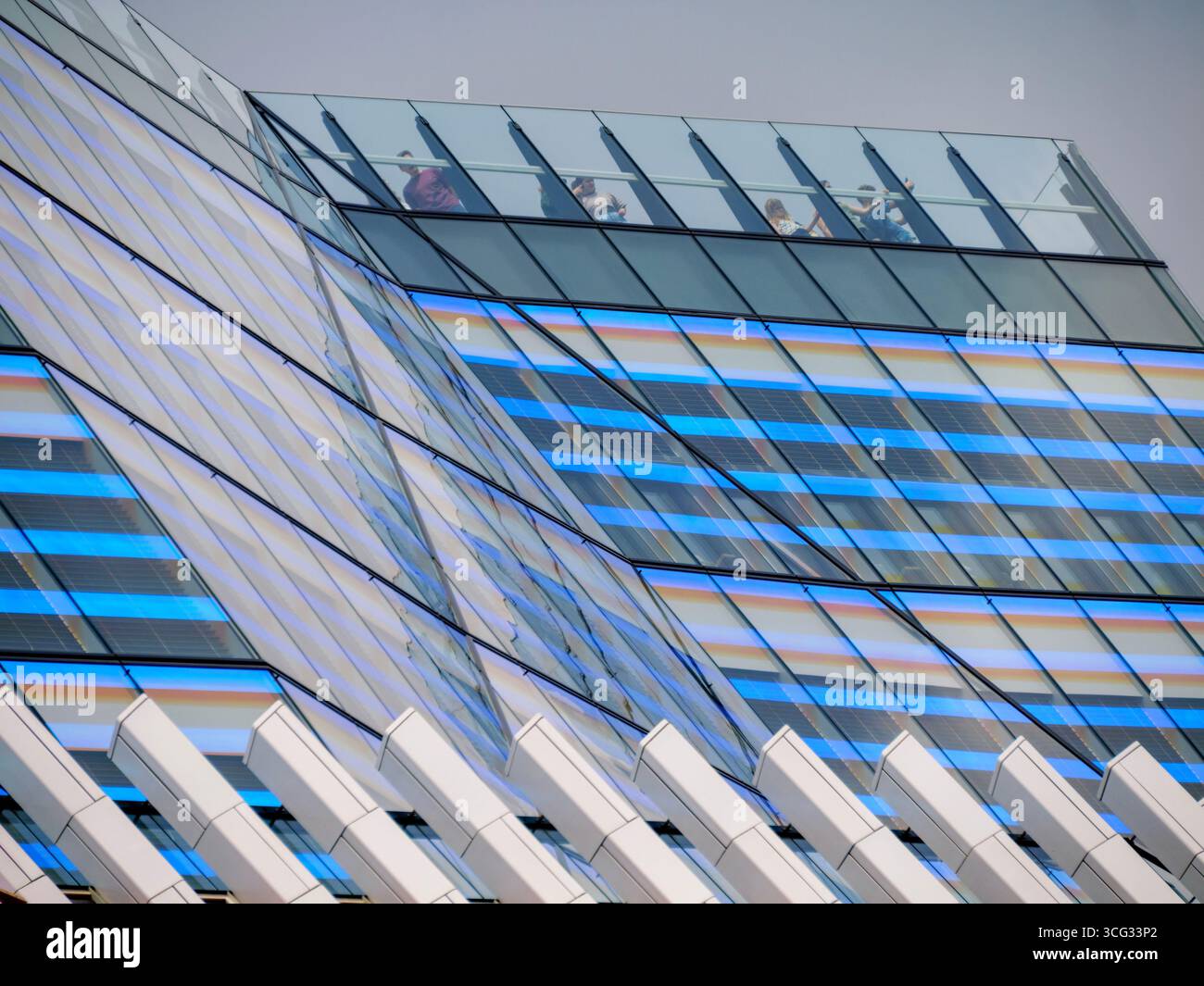 London, Großbritannien – Besucher genießen die Aussicht von der Dachterrasse aus The Garden at 120, das sich in Fen Court, 120 Fenchurch Street, in der City of London befindet Stockfoto