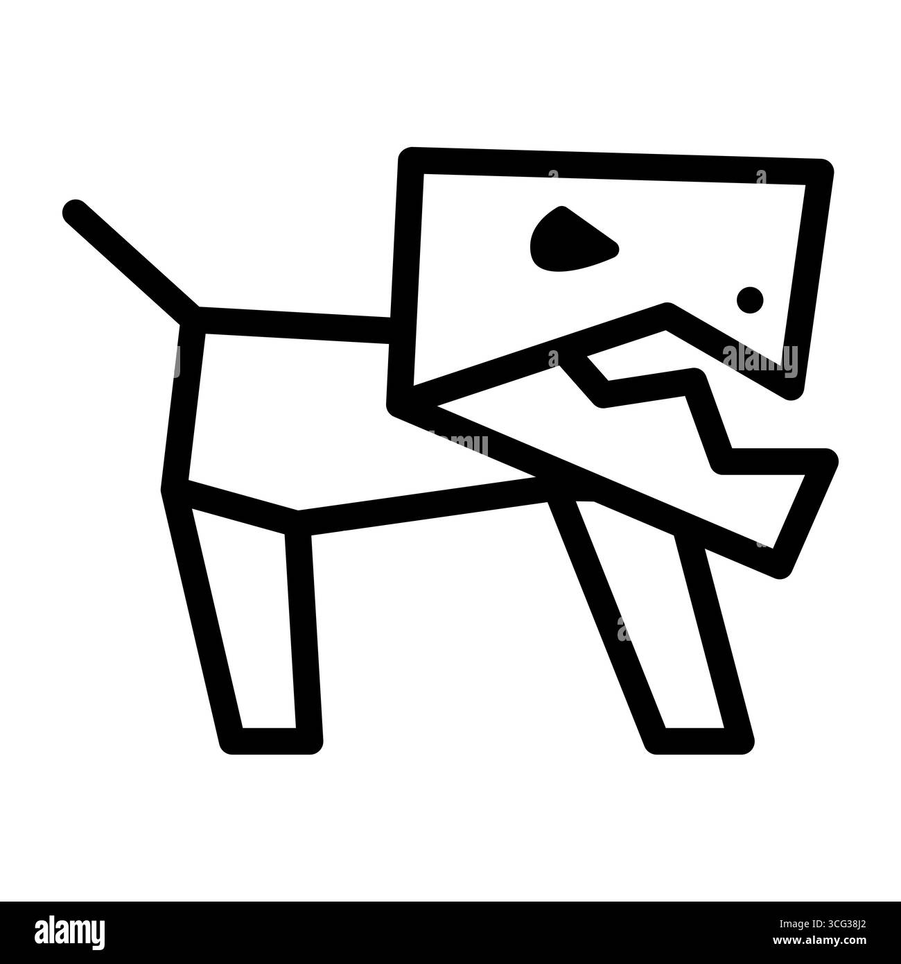 Linie Symbol Robotik Hunde Design Vektor Illustration Stock Vektor