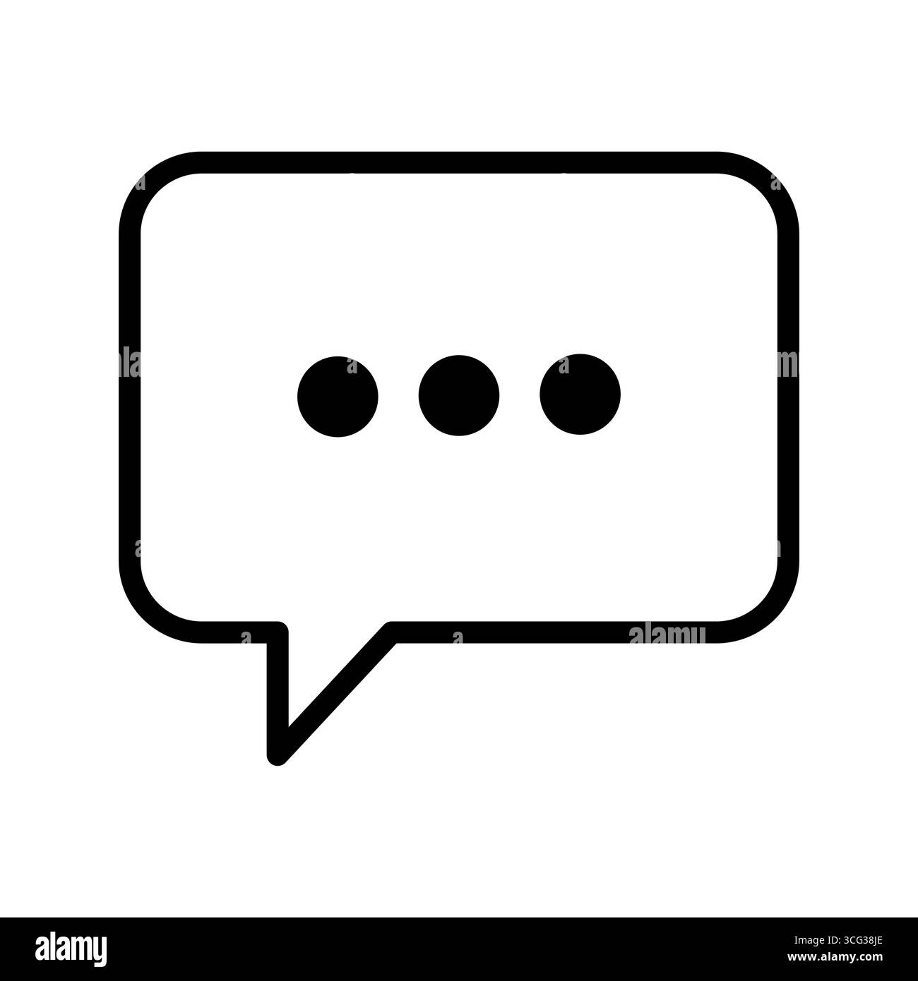 Liniensymbol Chat-Bubble-Konturvektor Stock Vektor