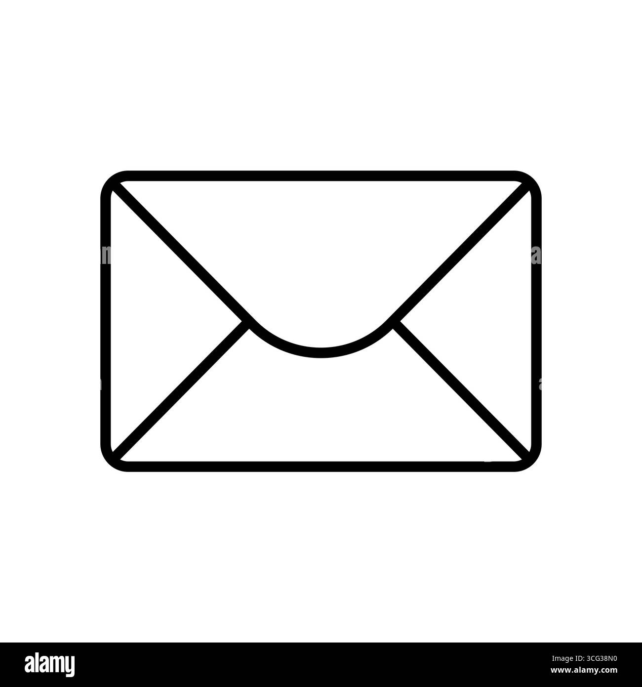 Liniensymbol E-Mail-Vektor flach Stock Vektor