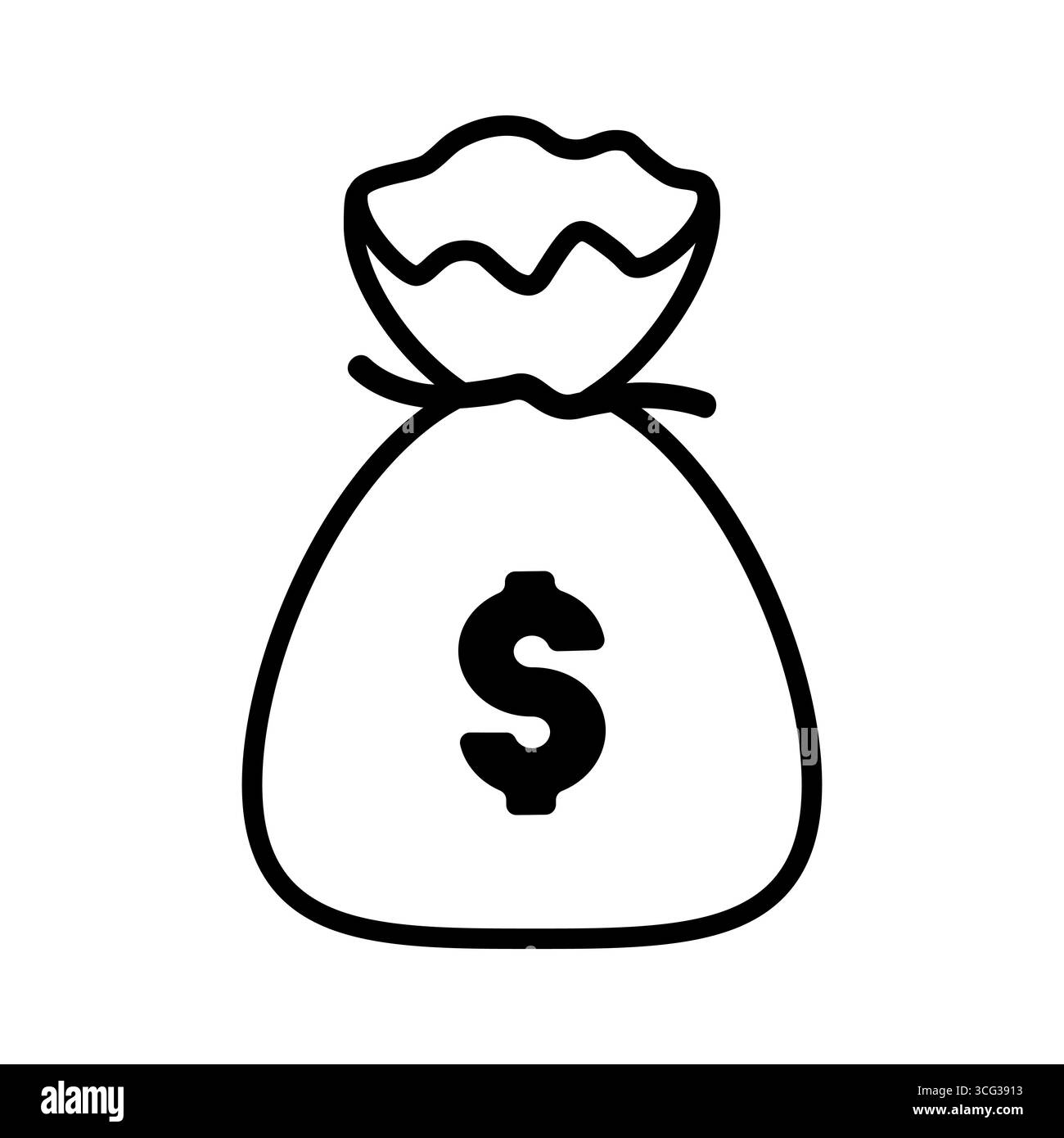 Strichsymbol Geldbeutel Umrissdarstellung Stock Vektor