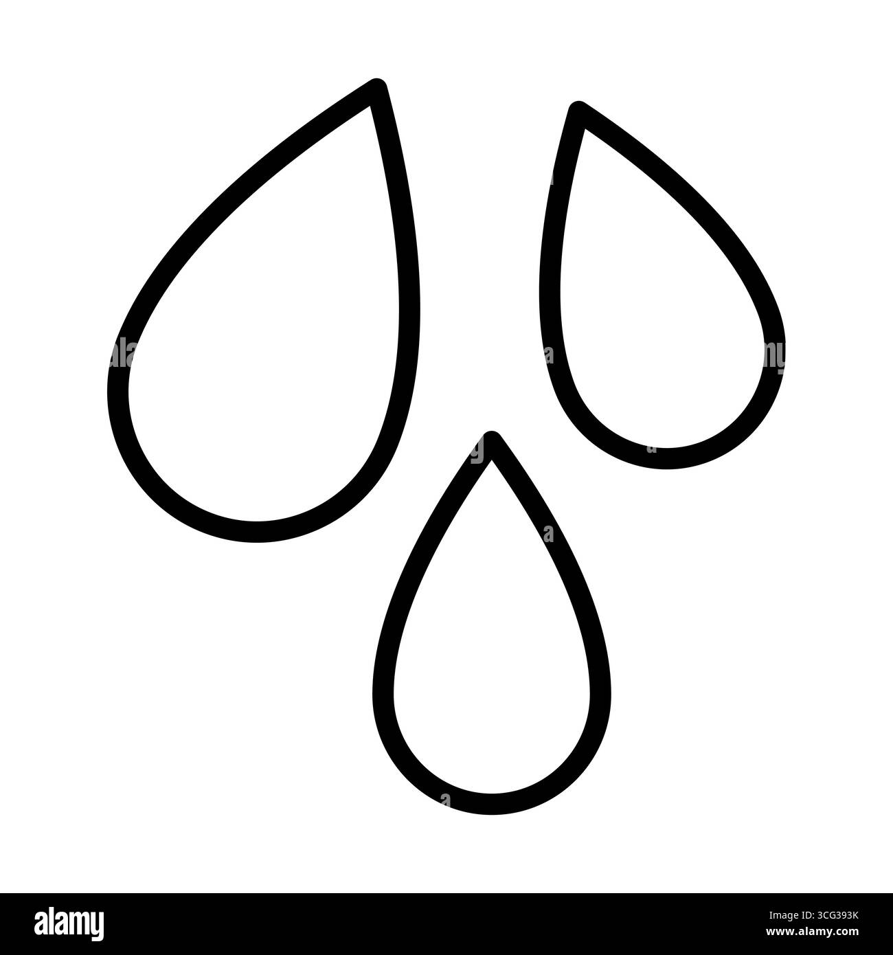 Kontur des Symbols Tearrops Vektor isoliert auf weißem Hintergrund Stock Vektor