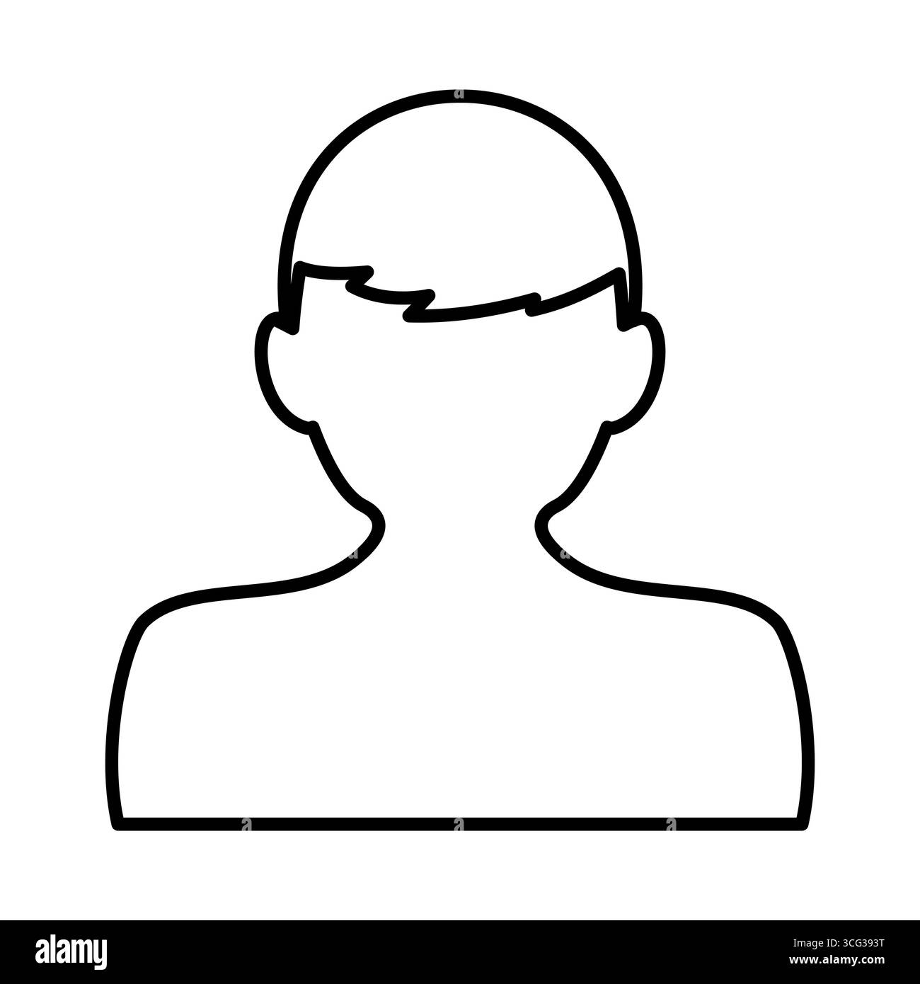 Liniensymbol Avatar Benutzerprofil Konturvektor Stock Vektor