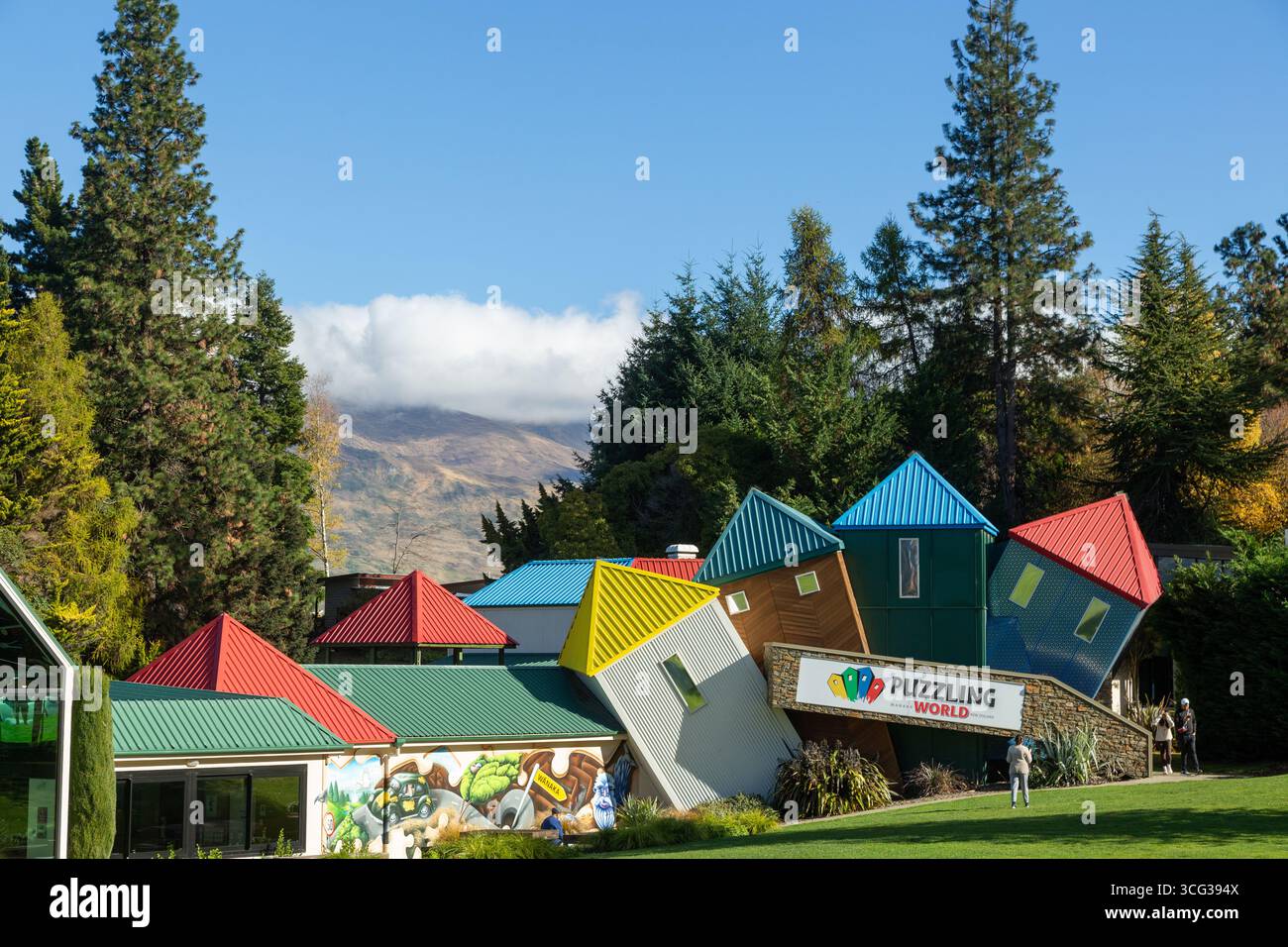 Stuart Landsborough's Puzzling World ist eine Touristenattraktion in der Nähe von Wānaka, Neuseeland Stockfoto