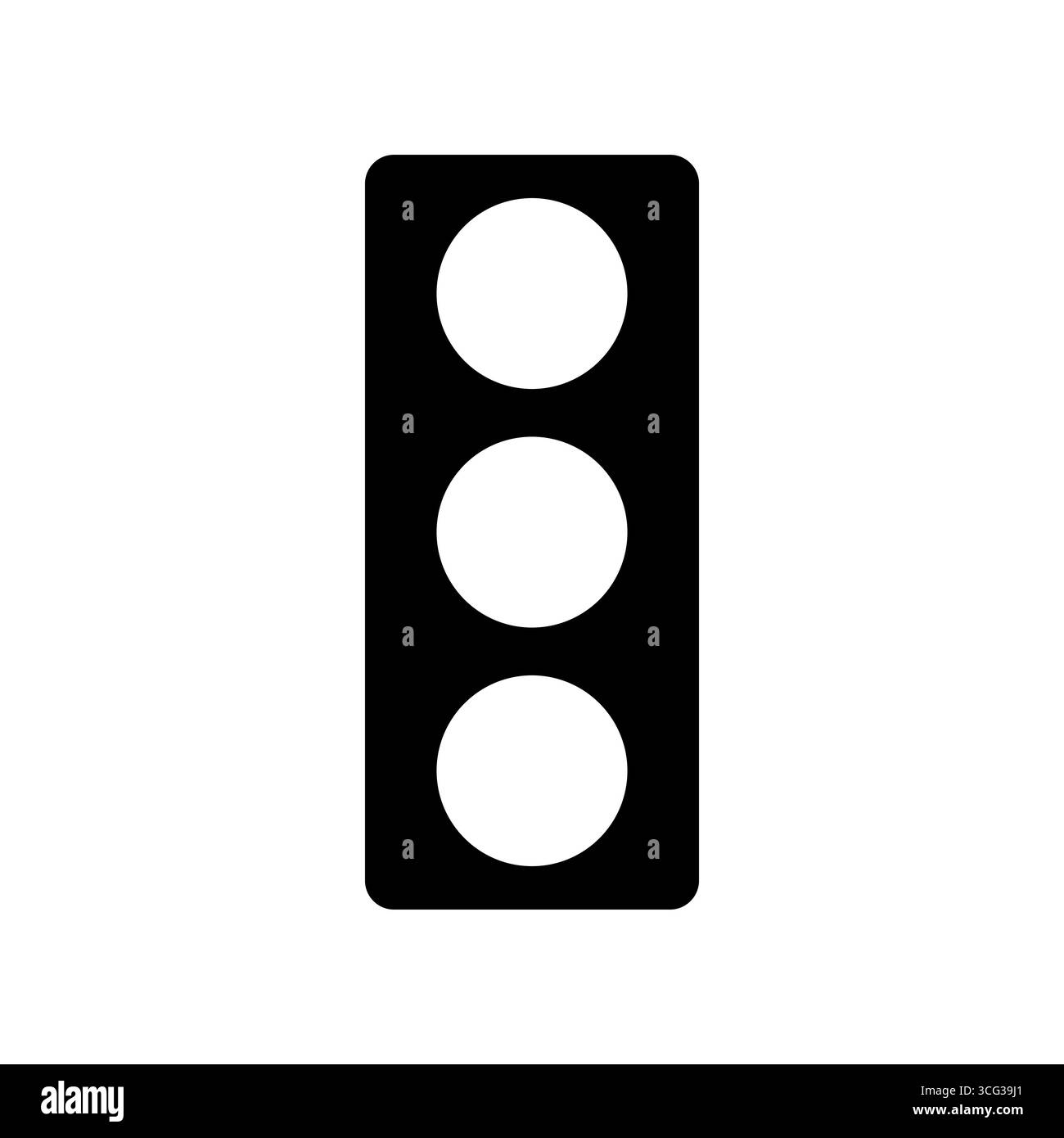 Durchgehendes Ampelvektorsymbol isoliert auf weißem Hintergrund Stock Vektor