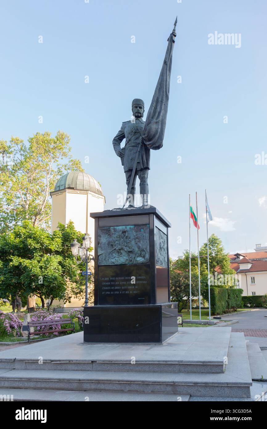 Das Denkmal für die bulgarischen Freiwilligeneinheiten (die „opulchentsi“), die mit der russischen Armee gegen die osmanische Türkei in der bulgarischen Befreiung kämpften Stockfoto