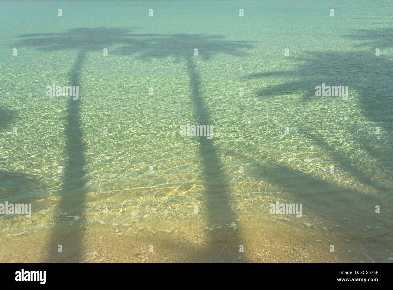 Chinesische Schattierungen am Siam Strand von Koh Kut, Siam Beach Resort, Koh Kut, Thailand Stockfoto