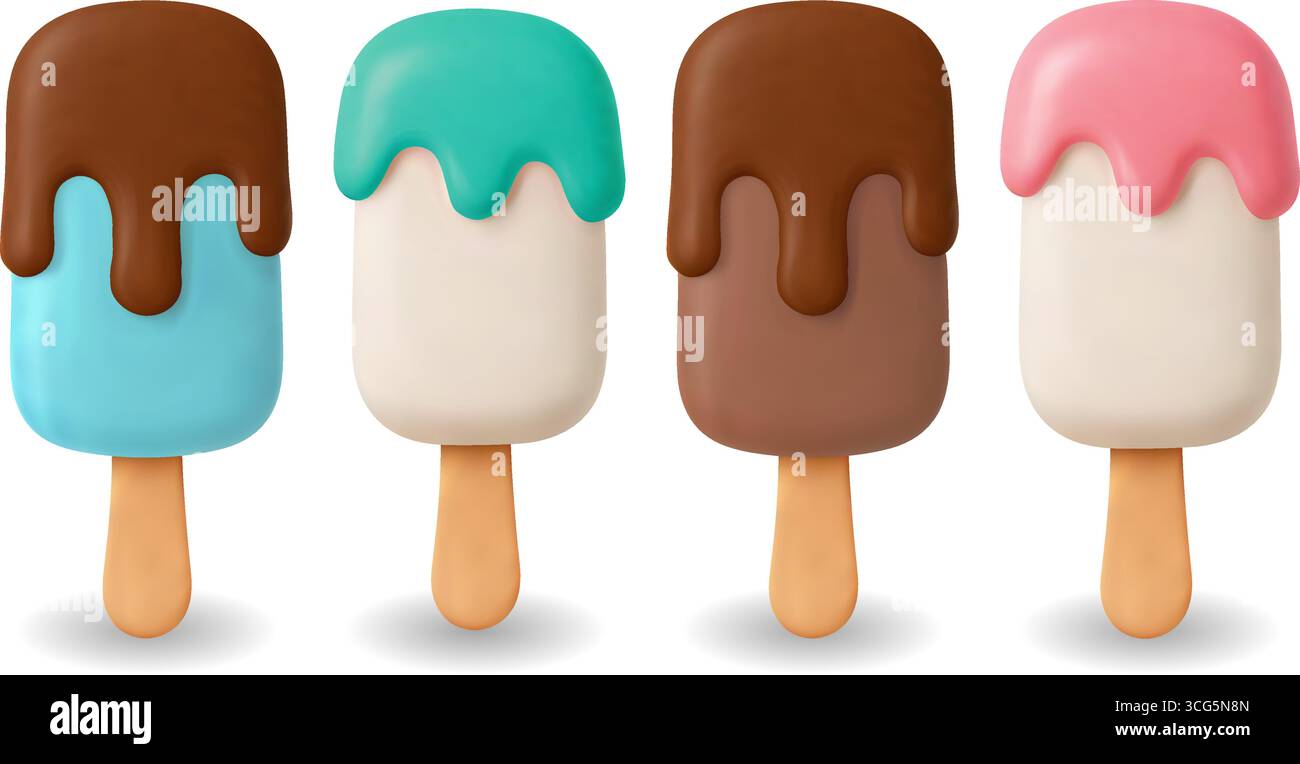 3D Eis Eis Eis Eis Eis Eis Eis Eis Eis Eis Eis Eis Eis Eis Eis Eis Eis Eis Eis Eis Eis Eis Eis Eis Eis Eis Eis Eis Eis Eis Eis Eis Eis Eis Eis Topping Süßigkeiten Stock Vektor