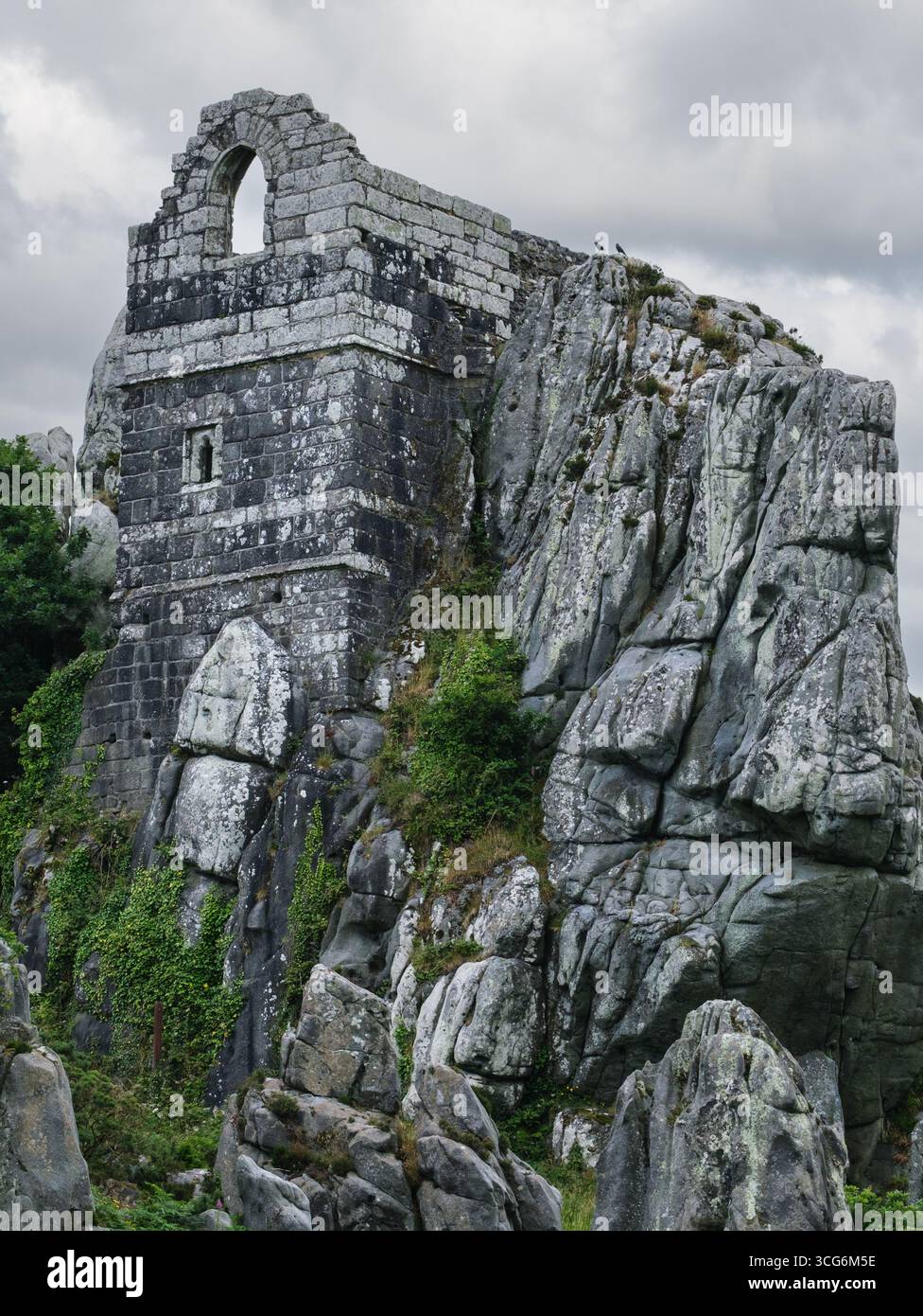 Cornwall, England, UK Roche Chapel, 15. Jahrhundert, auf Roche Rock. Stockfoto