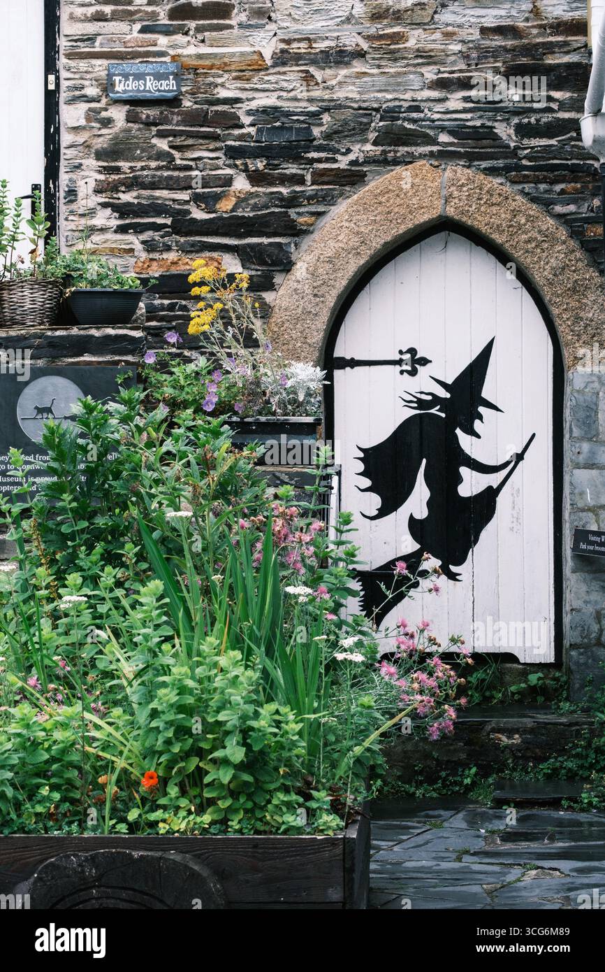 Boscastle, Cornwall, England, UK Museum of Witchcraft and Magic. Stockfoto
