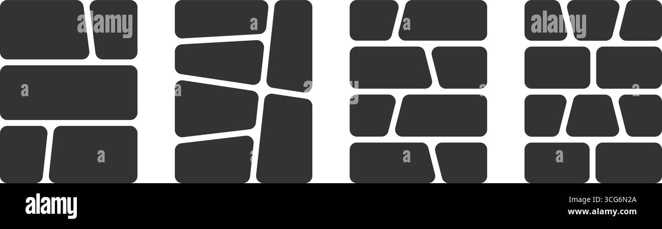 Satz von Comic-Vorlagen. Mehrere Panel-Sequenzen isoliert auf weißem Hintergrund. Layouts für Manga Storyboard, Fotocollage, Magazin, Poster oder Mood Board. Vektorgrafik. Stock Vektor