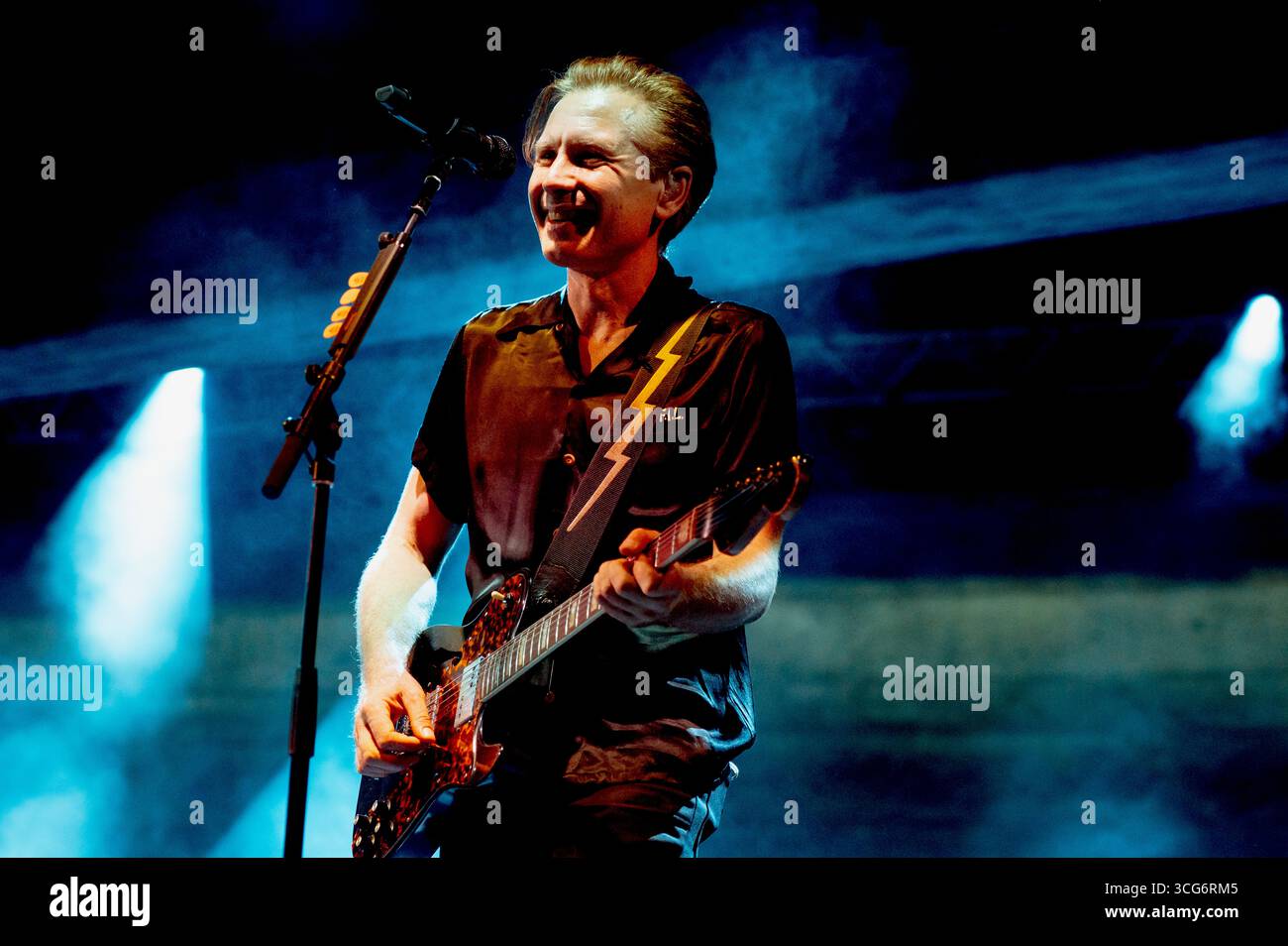 Sardinien, Italien. August 2025. Franz Ferdinand tritt live beim Sulky Rock Festival auf, sant'Antioco, Sardinien, Italien Credit: Francesca Sara Cauli/Alamy Live News Stockfoto