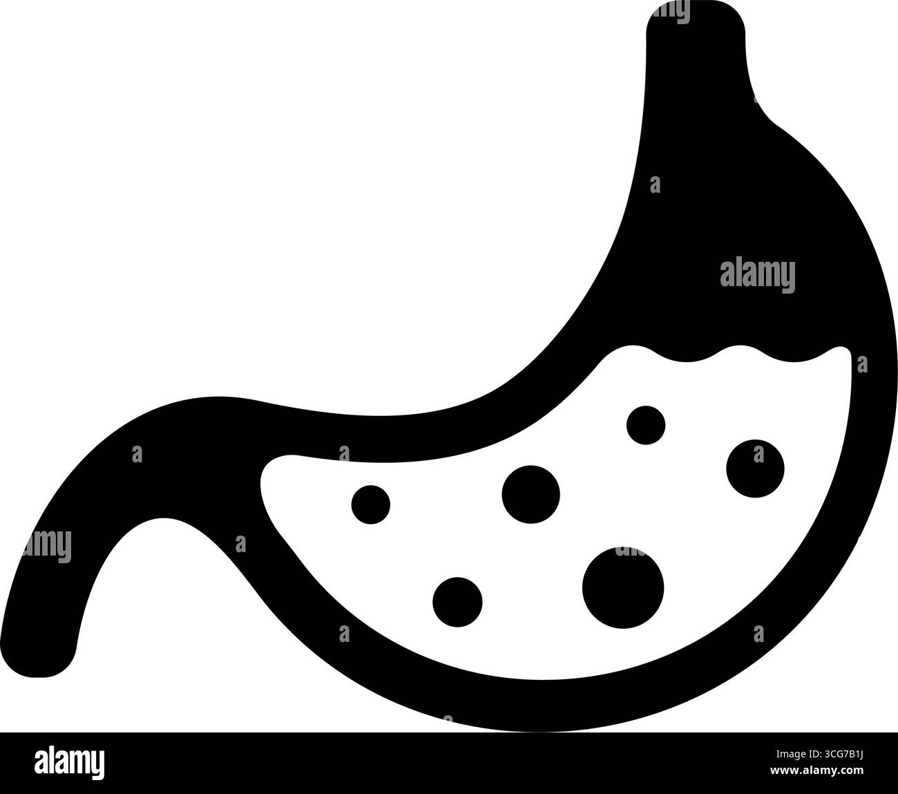 Illustration des Magen-Vektor-Symbols ( Magensaft ) Stock Vektor