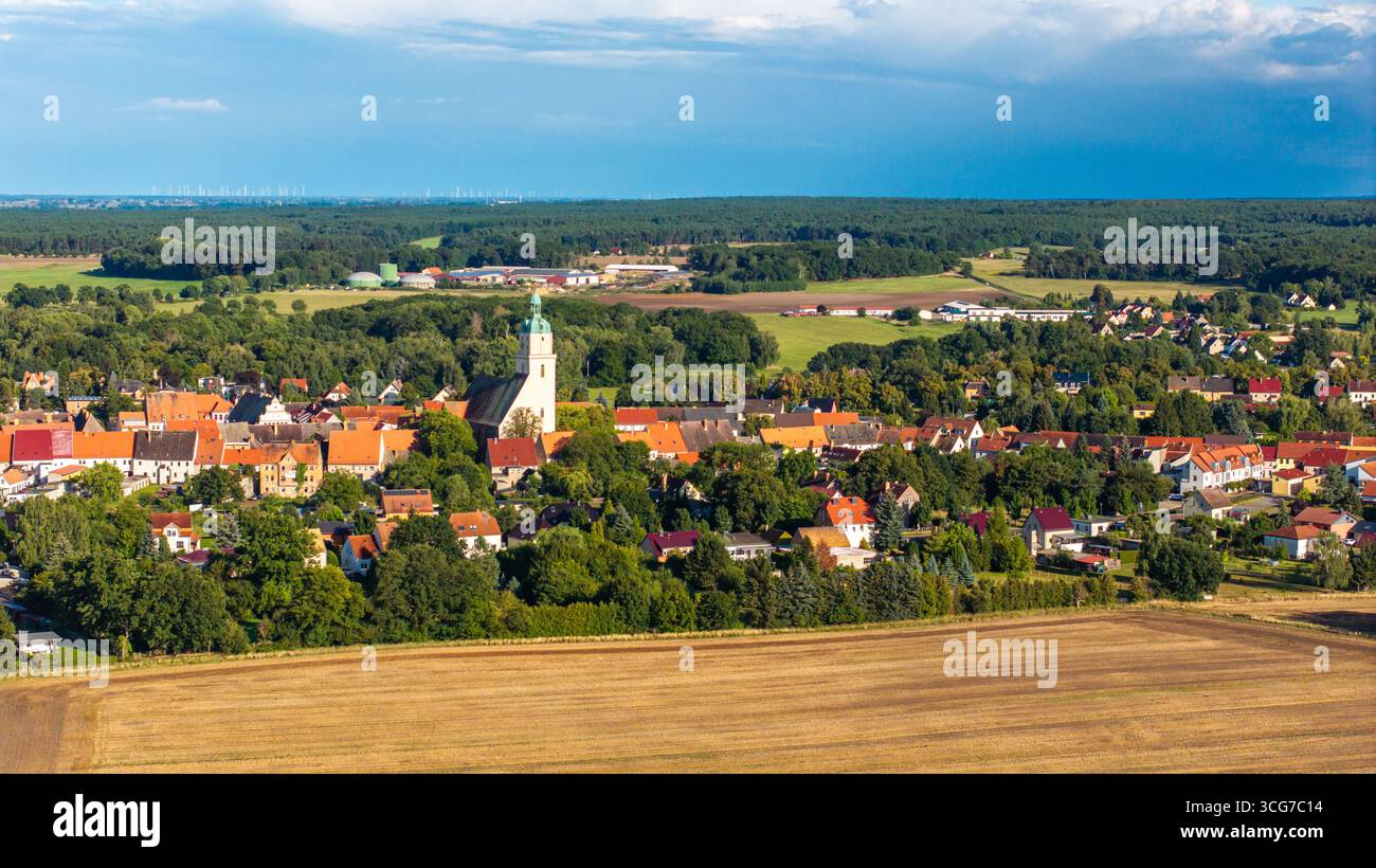 Luftbildaufnahme Bad Schmiedeberg Stockfoto
