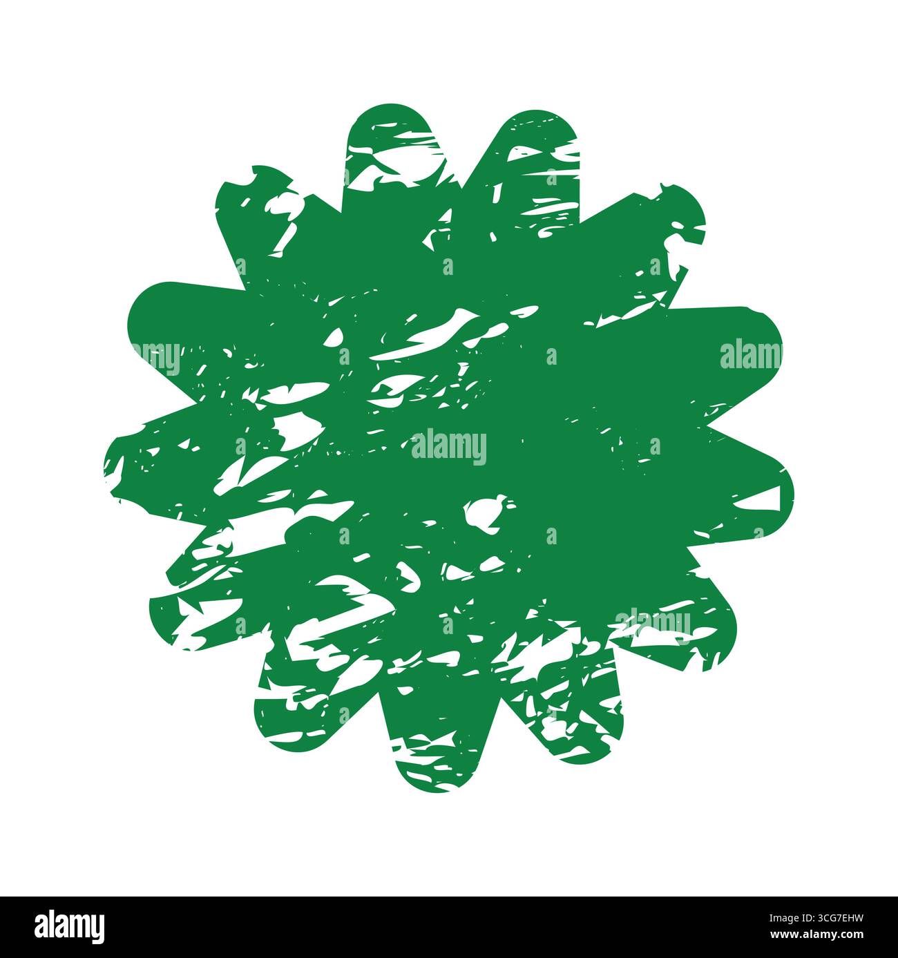 Satz grüner Öko-Aufkleber mit Grunge-Textur in verschiedenen Formen. Bio-Etiketten, die sich ideal für umweltfreundliche Produkte, Werbeaktionen und nachhaltige Markenbezeichnungen eignen Stock Vektor