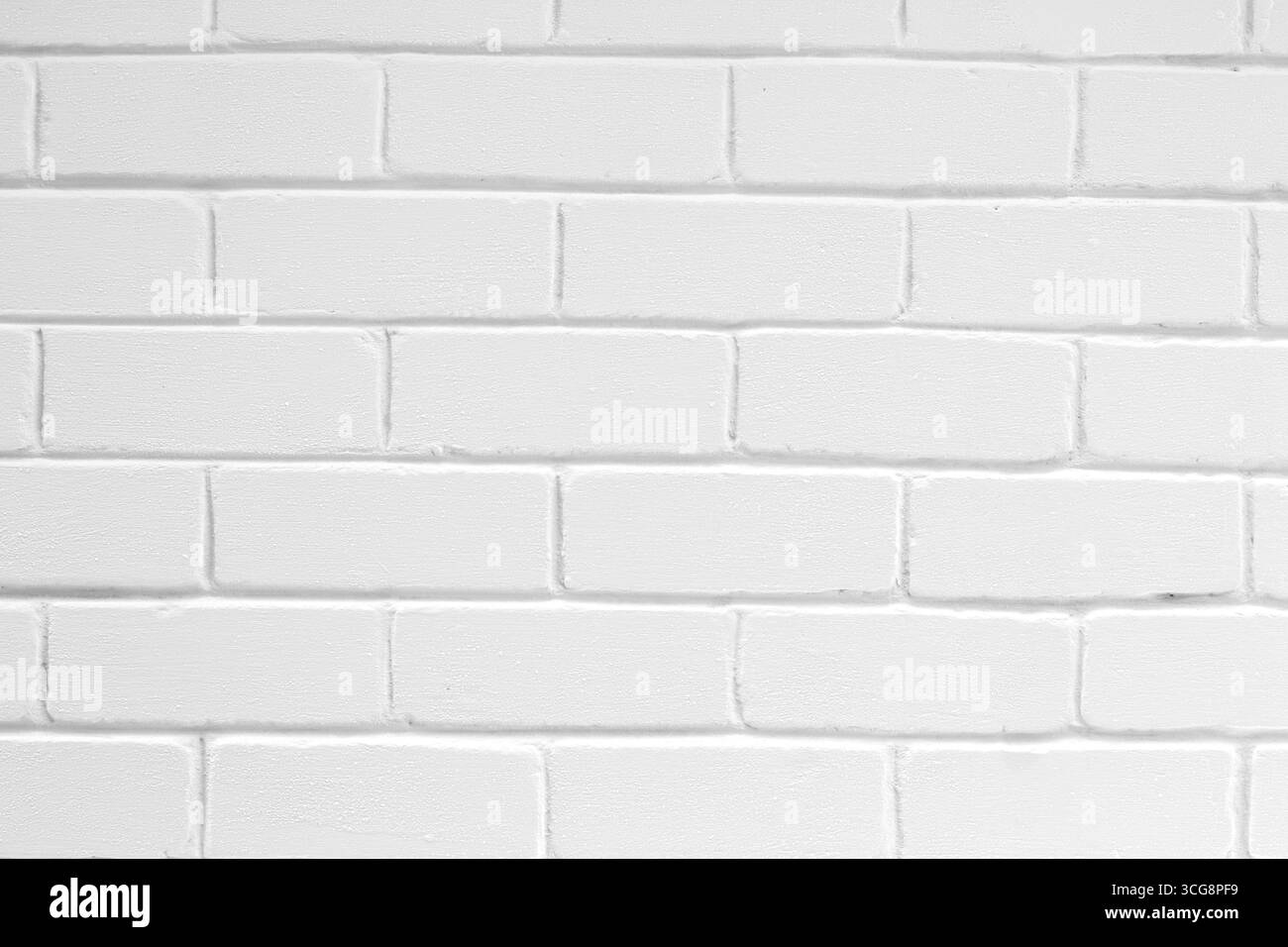 Weiße Ziegelwand für Hintergrund, Mauerwerk Stockfoto