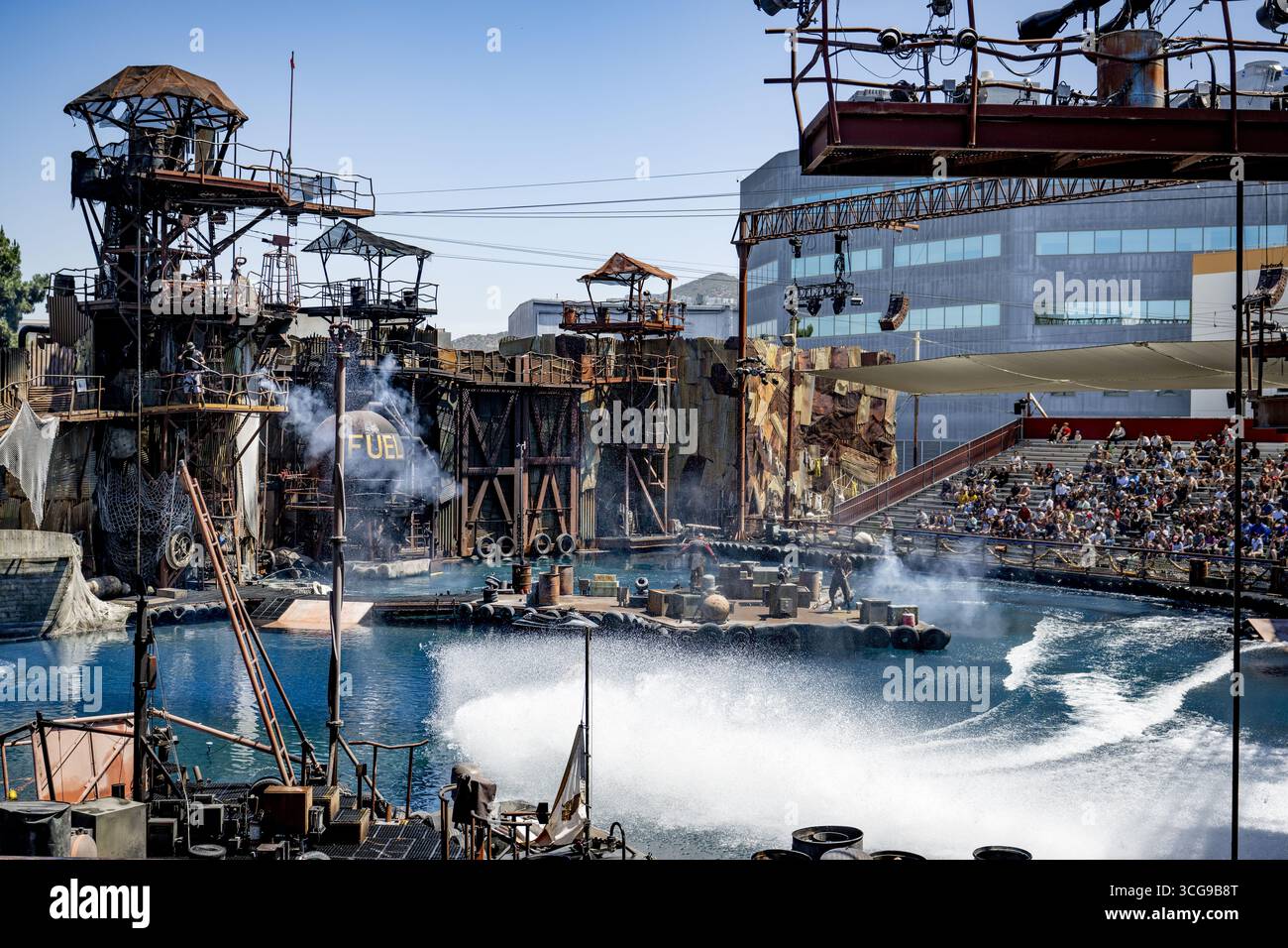 LOS ANGELES - Universal Studios Hollywood ist sowohl ein Filmstudio als auch ein Freizeitpark in Universal City. ANP /HOLLANDSE HOOGTE /ROBIN UTRECHT niederlande Out - belgien Out Stockfoto