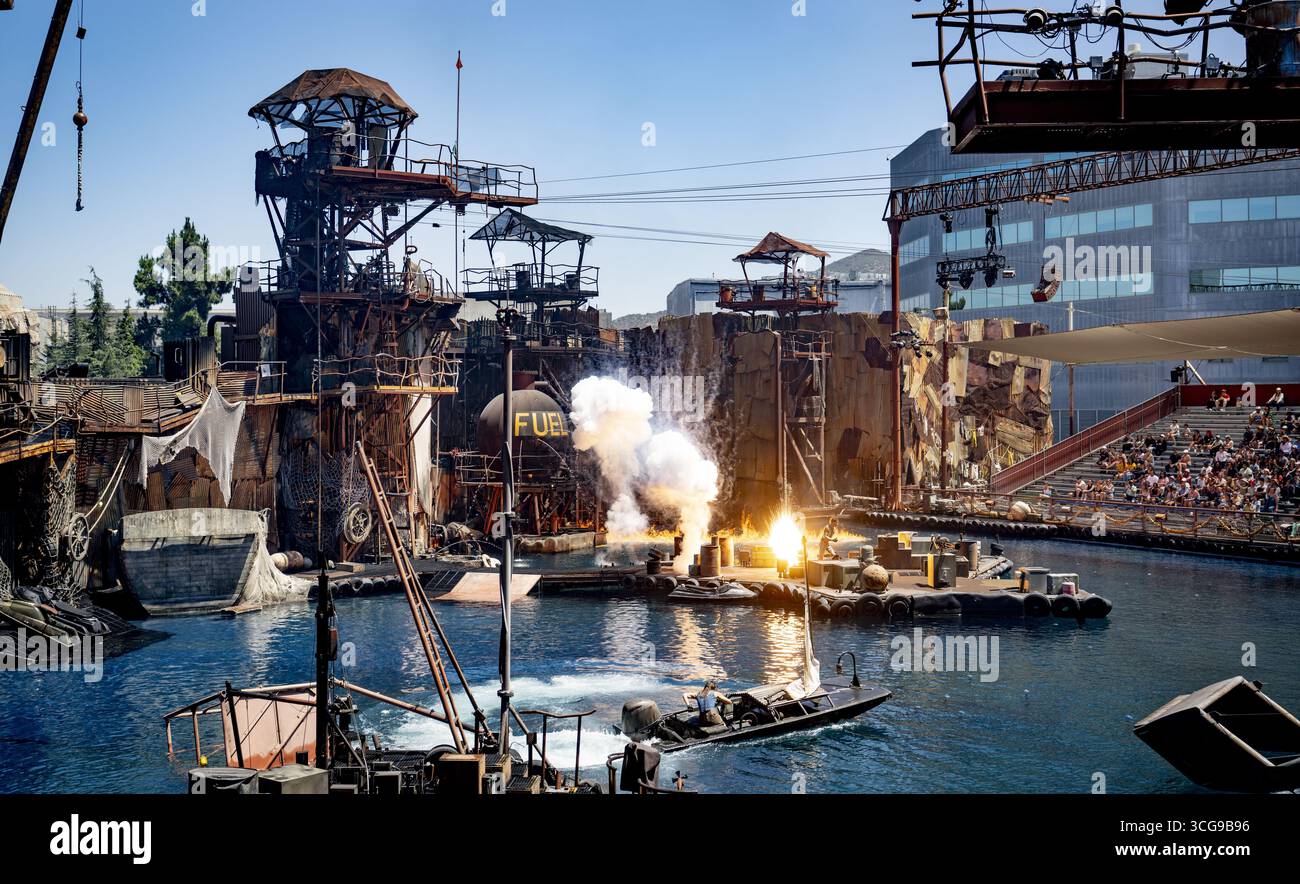LOS ANGELES - Universal Studios Hollywood ist sowohl ein Filmstudio als auch ein Freizeitpark in Universal City. ANP /HOLLANDSE HOOGTE /ROBIN UTRECHT niederlande Out - belgien Out Stockfoto