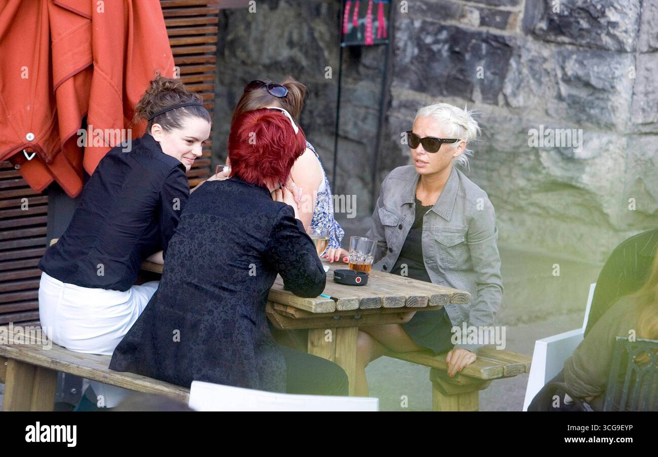 Die Ex-Transvision-Vamp-Sängerin Wendy James sah, wie sie am 19. Juli 2007 in einer Bar in Dublin einen Auftritt mit ihrer neuen Band Racine spielen wird Stockfoto