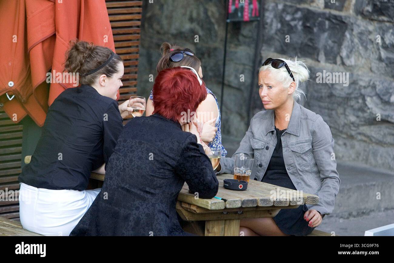 Die Ex-Transvision-Vamp-Sängerin Wendy James sah, wie sie am 19. Juli 2007 in einer Bar in Dublin einen Auftritt mit ihrer neuen Band Racine spielen wird Stockfoto