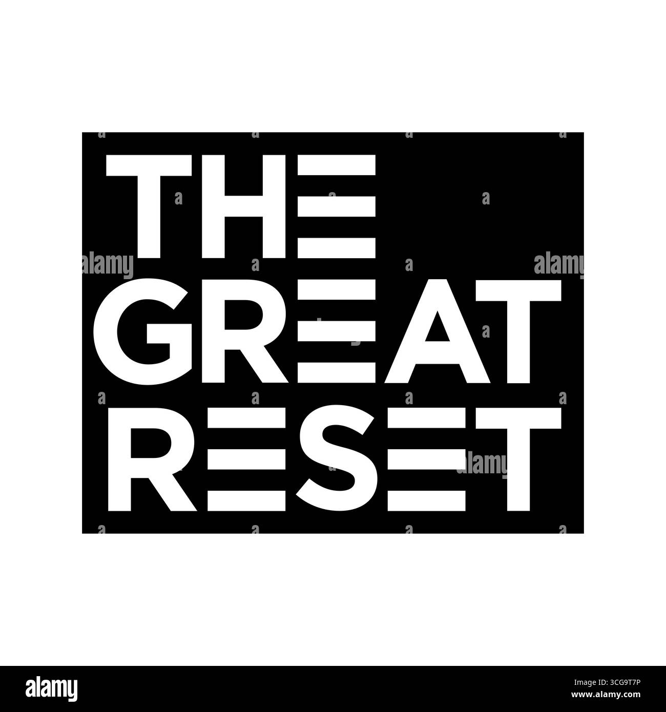 Quadratisches schwarz-weißes Textlogo der großartige Hintergrundvektor für Banner zurücksetzen Stock Vektor Quadratisches schwarz-weißes Textlogo der großartige Hintergrundvektor für Banner zurücksetzen Stock Vektor