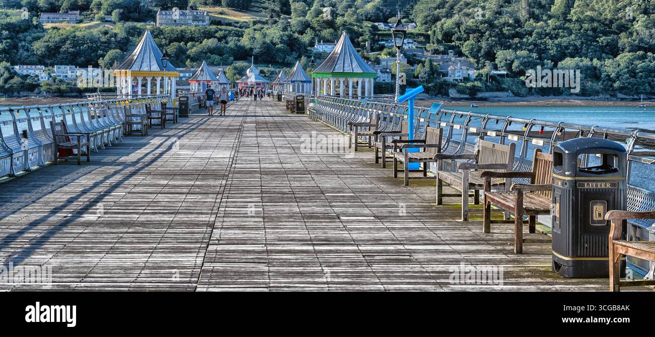 Bangor Pier - Garth Pier - viktorianisches Gebäude, Garth Road, Bangor, Gwynedd, Nordwales, Wales, Großbritannien Stockfoto
