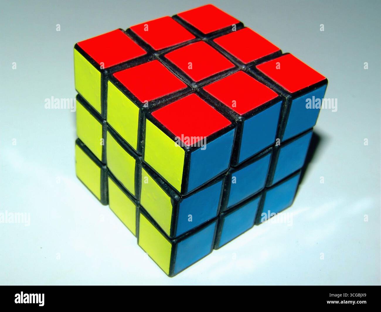 Rubik's Cube Puzzle gelöst. Stockfoto
