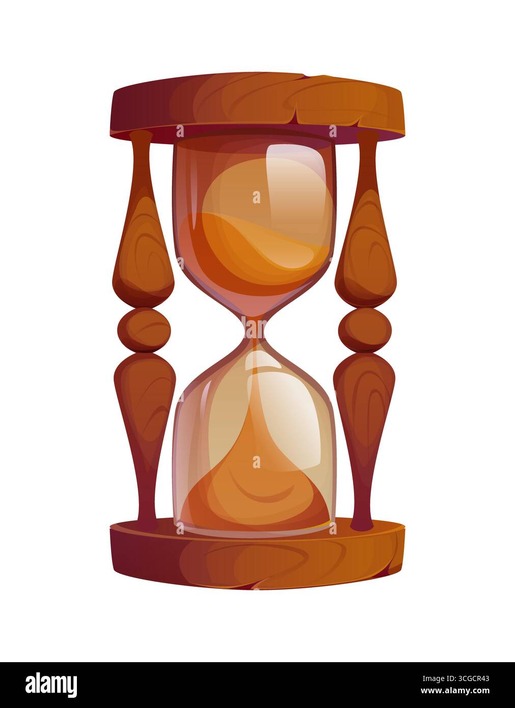 Cartoon 3D Piratenspiel Symbol der Sanduhr für Karibik Korsairs GUI, Vektor-Asset. Mittelalterliche Sanduhr oder Sanduhr und sandglas mit Schiffszeit Zubehör für Korsaren und Piraten-Abenteuer-Arcade-Spiel Stock Vektor Cartoon 3D Piratenspiel Symbol der Sanduhr für Karibik Korsairs GUI, Vektor-Asset. Mittelalterliche Sanduhr oder Sanduhr und sandglas mit Schiffszeit Zubehör für Korsaren und Piraten-Abenteuer-Arcade-Spiel Stock Vektor