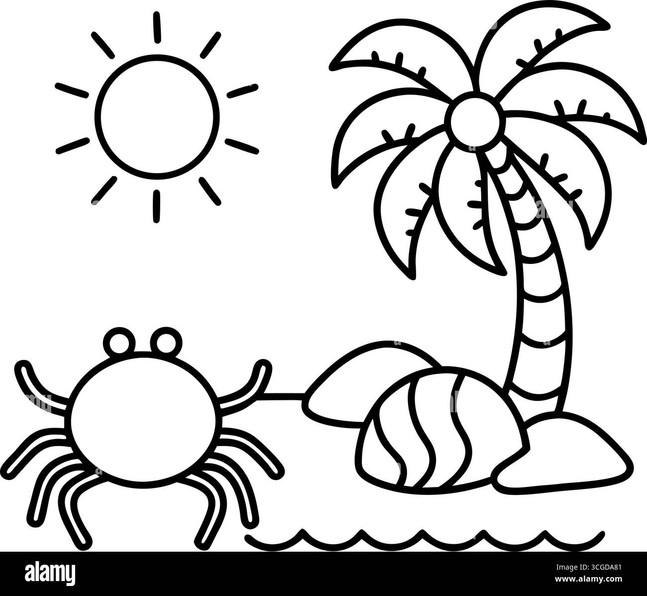 Niedliche bunte Raupen zum Nachzeichnen und Färben isoliert auf weißem Hintergrund Stock Vektor