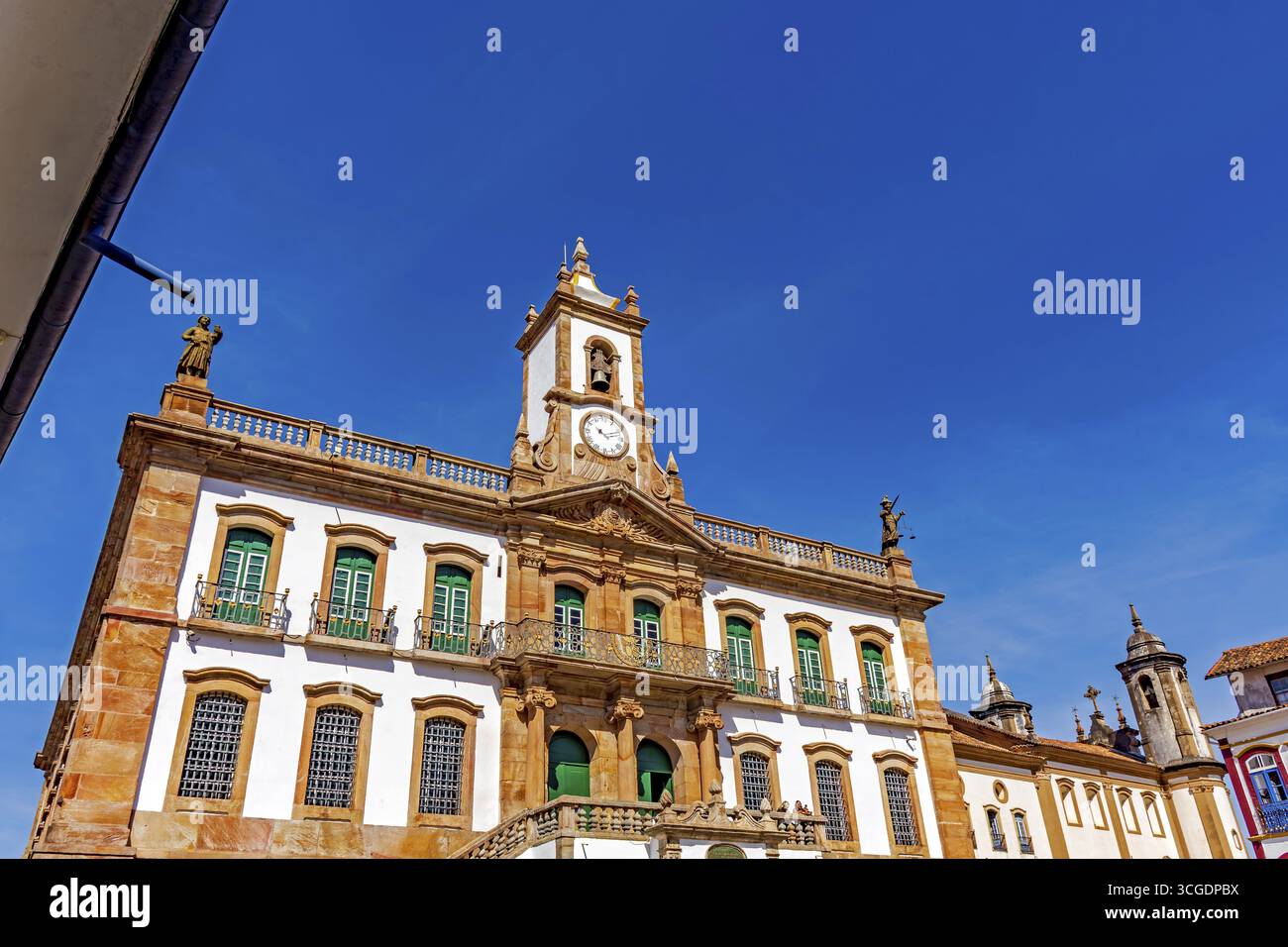 Barocke Architektur der historischen Stadt Ouro Preto in Minas Gerais, Ouro Preto, Minas Gerais, Brasilien Stockfoto