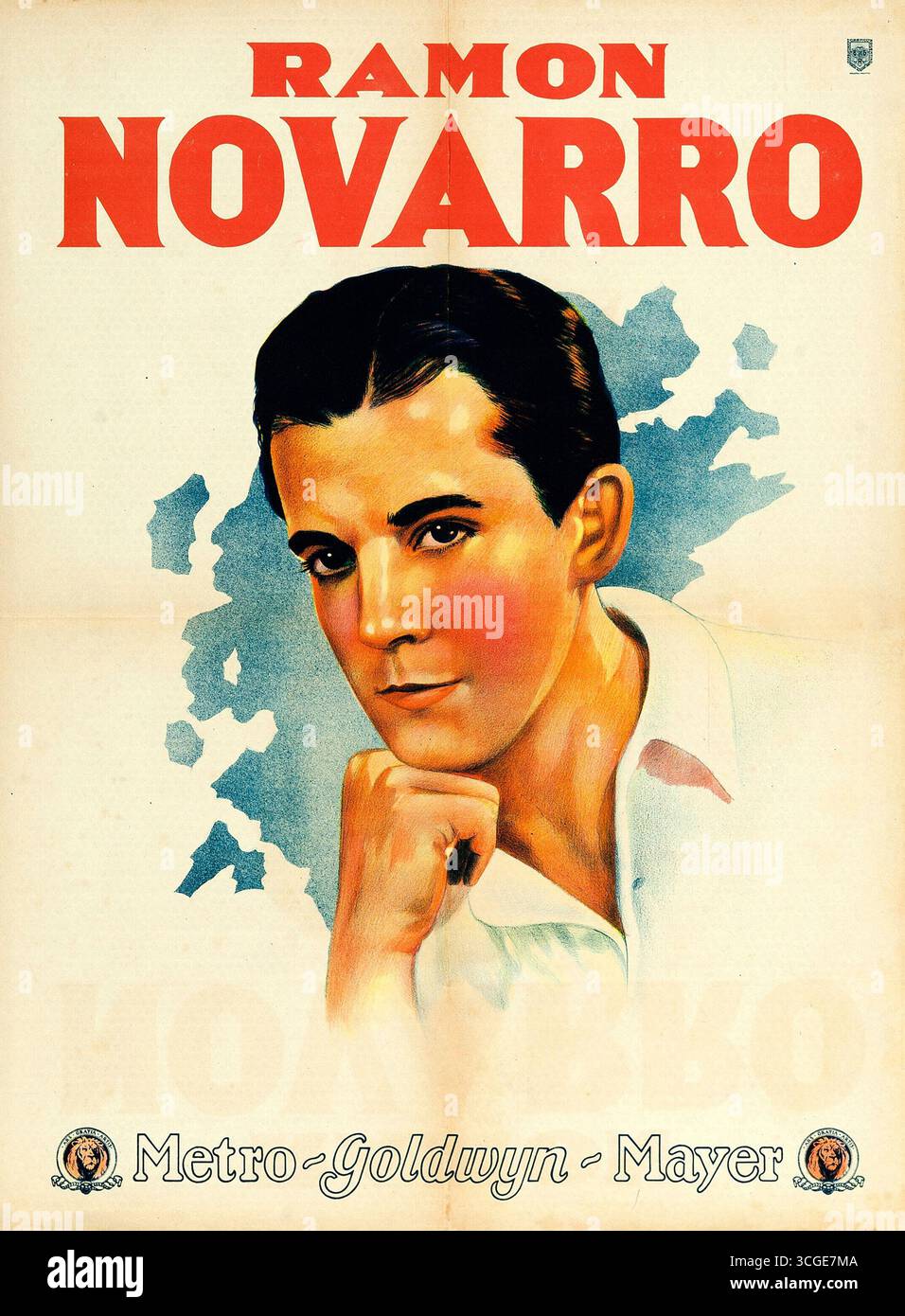 Filmstar Ramon Novarro (MGM, 1920er). Argentinisches Persönlichkeitsposter Stockfoto