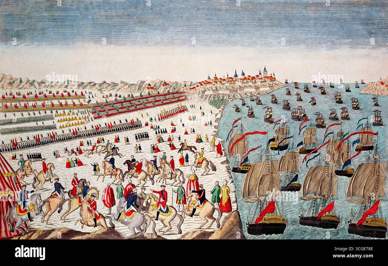 Amerikanischer Unabhängigkeitskrieg : Belagerung von Yorktown am 19. oktober 1781 Stockfoto