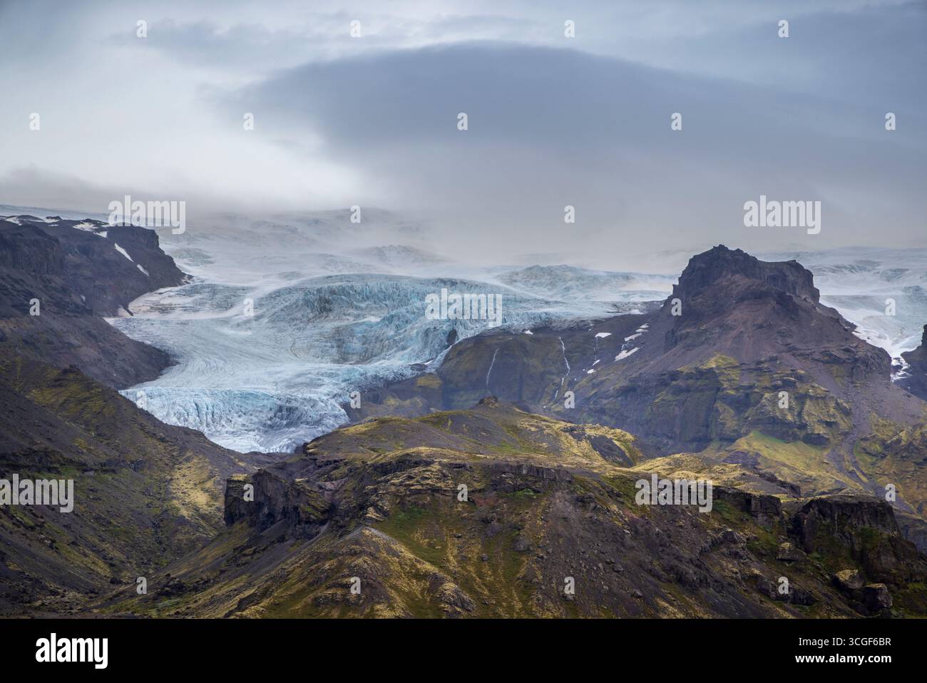 Oraefajokull-Gletscher im Vatnajökull-Nationalpark am Haalda National Monument an der Route 1, Island Stockfoto