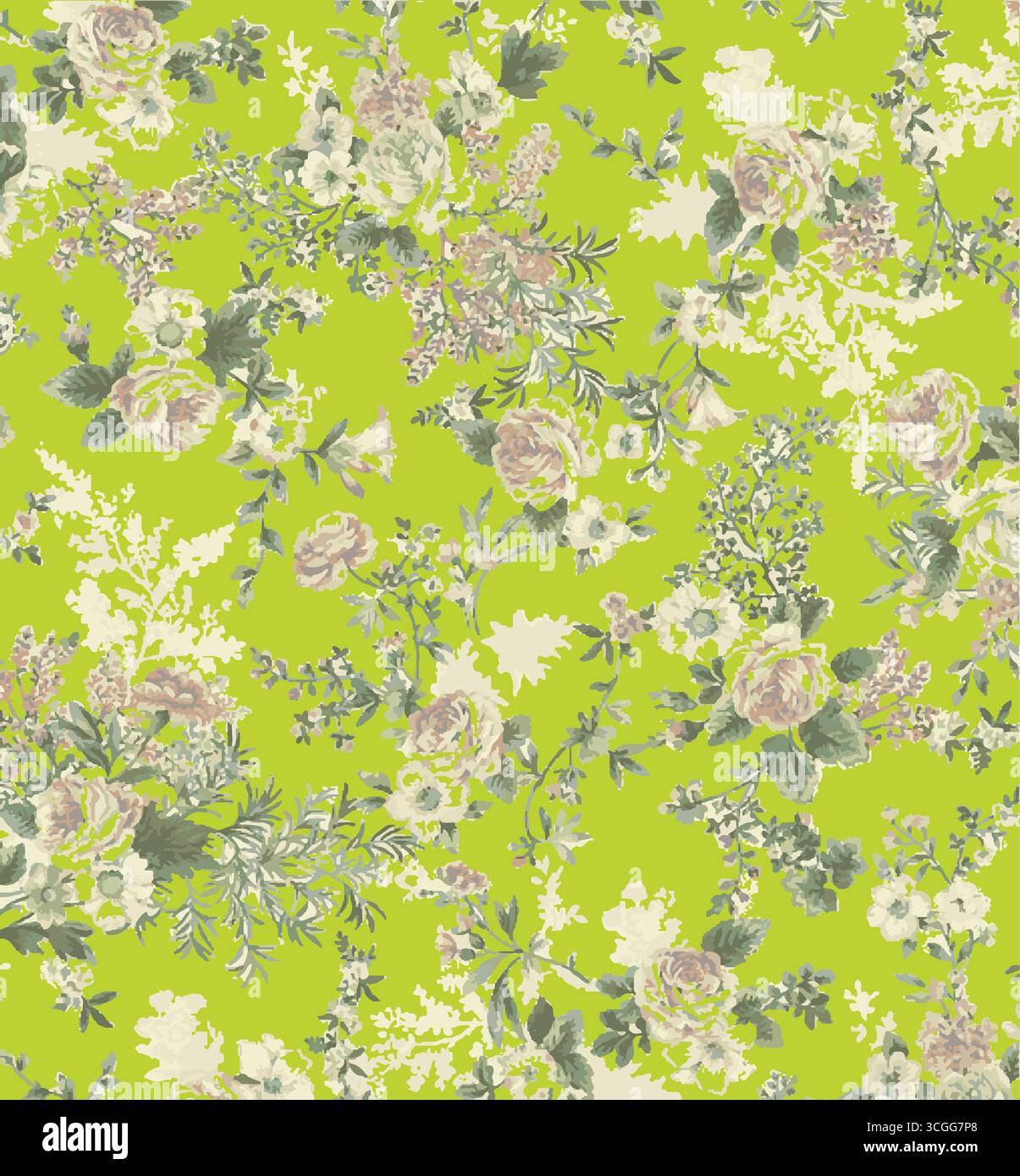 Kleine Blume nahtloses Muster auf weißem Hintergrund.Ditsy Stil Hintergrund von kleinen Blumen.Stock Vektor für den Druck auf Oberflächen und Web Design. Stock Vektor