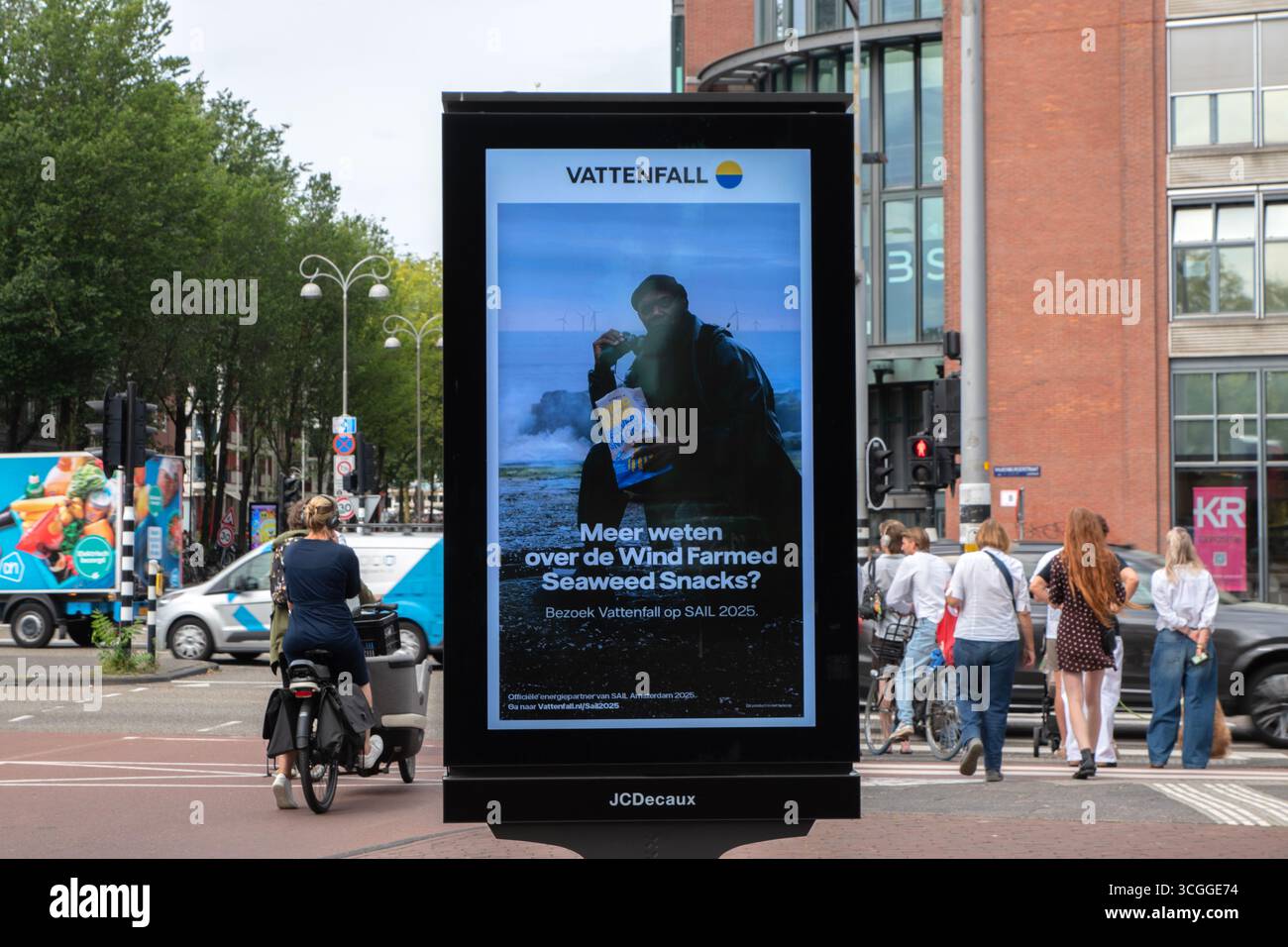 Billboard Vattenfall In Amsterdam, Niederlande 26-8-2025 Stockfoto