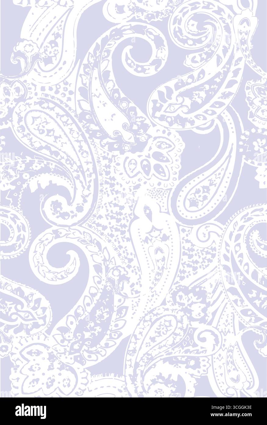 Traditionelle Paisley-Grenze. Dekoratives Paisley-Muster für Textildesign Stock Vektor