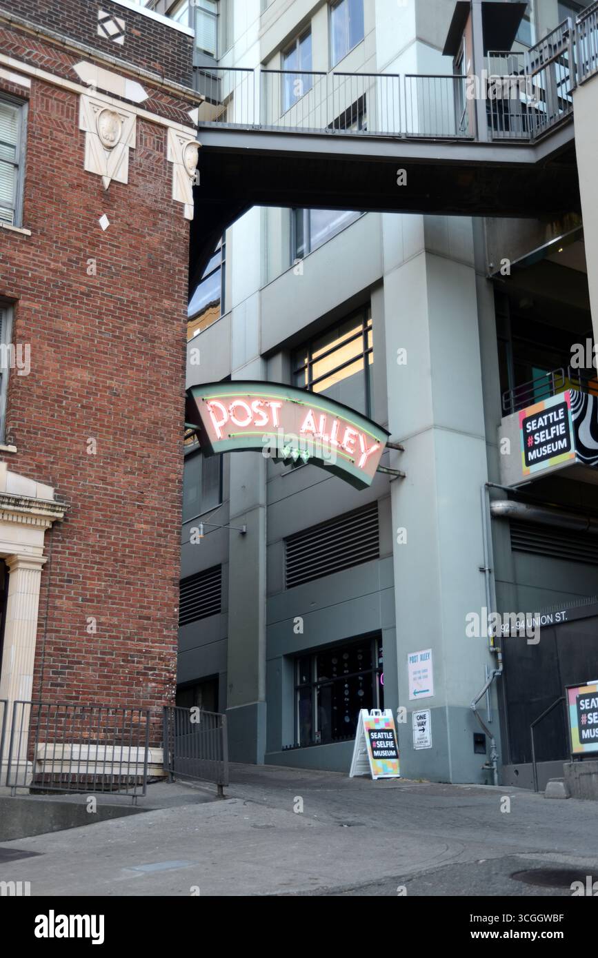 USA Seattle Washington State Post Alley Gum Wall Stockfoto