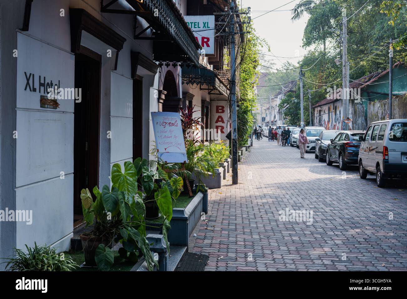 Das tägliche Leben in Fort Kochi, Kerala Stockfoto