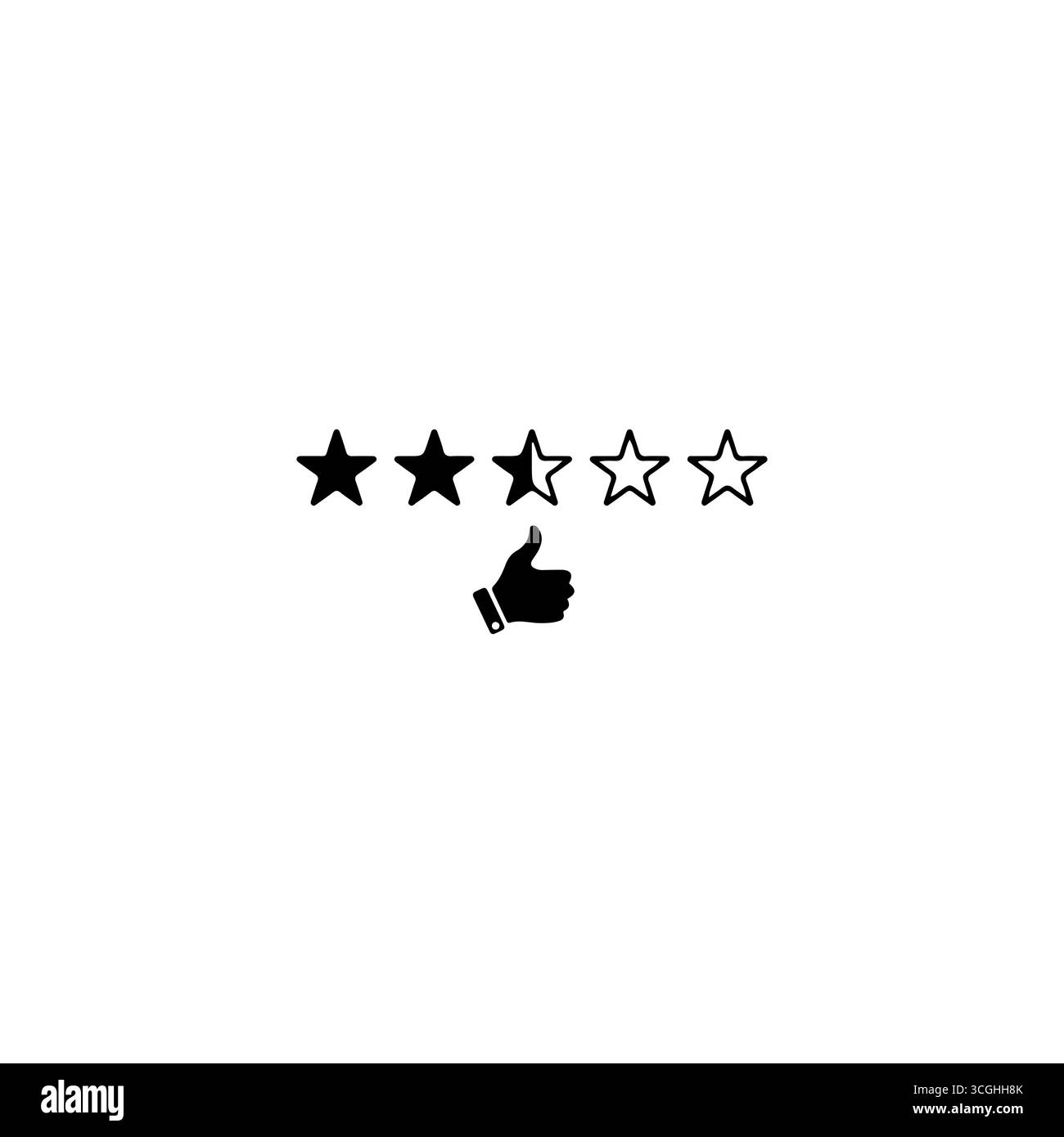Sternbewertung Symbol flaches Vektordesign. Stock Vektor