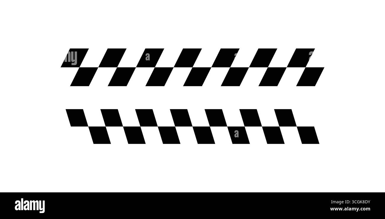 Doppeltes diagonales Racing Stripe Symbol für Motorsport und Automotive Speed Stock Vektor